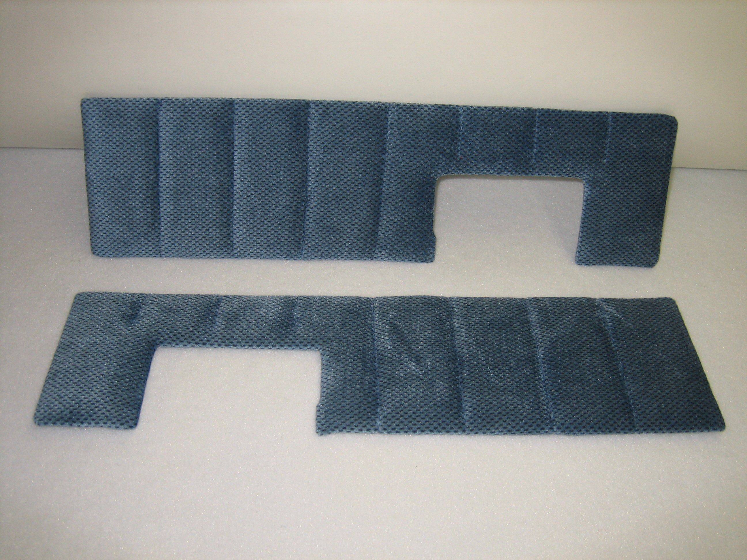 Door Panel Carpet Flooring Die Cut Cutpile - Fits 1975-1986 Chevrolet C30 Regular Cab Inserts On Cardboard W/Vents (Dark Red/Carmine