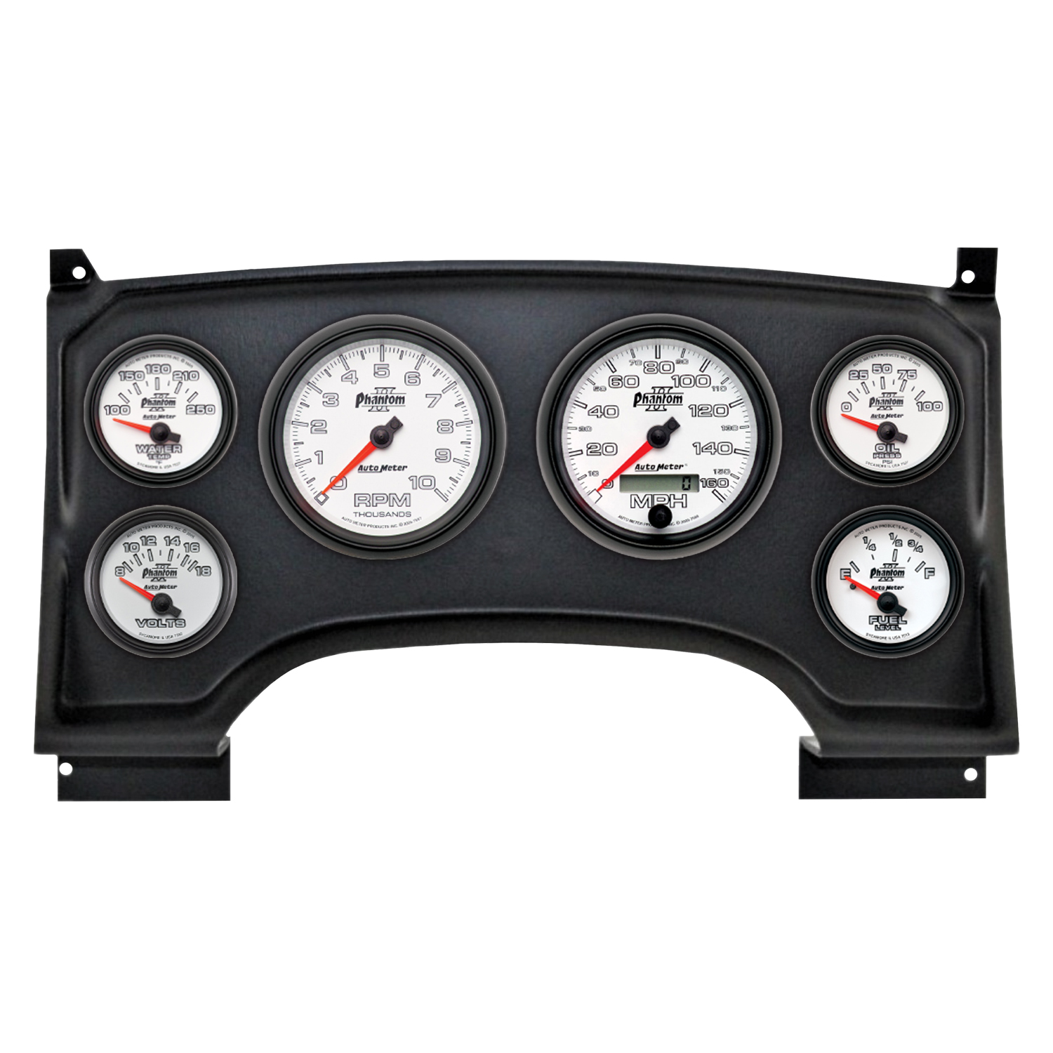6 GAUGE DIRECT-FIT DASH KIT, CHEVY S10 TRUCK 94-97, PHANTOM II
