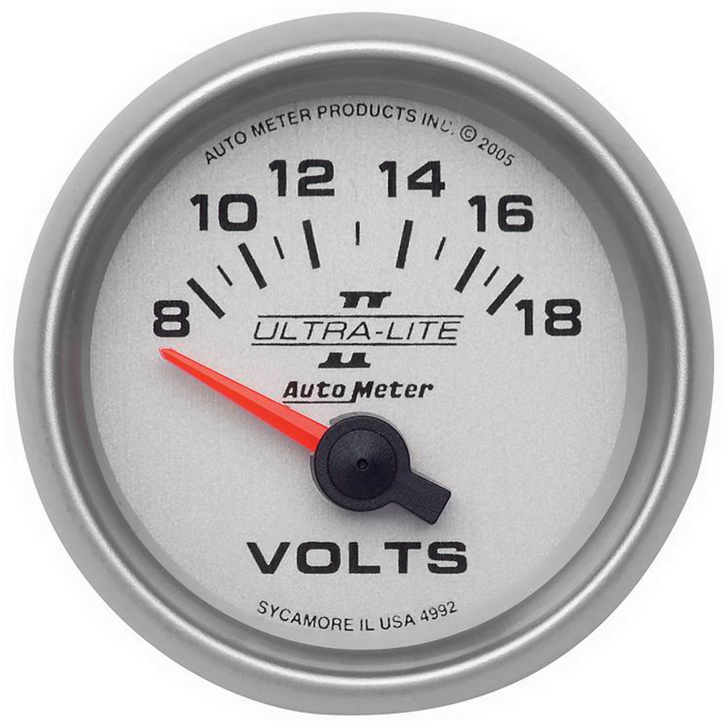 2-1/16" VOLTMETER, 8-18V, ULTRA-LITE II