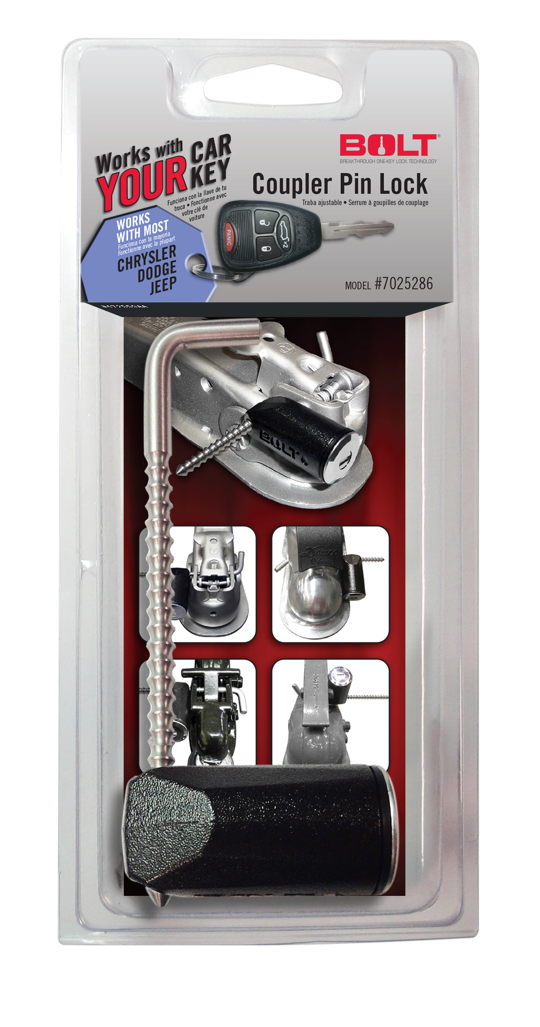 BOLT 7025286 - TrlrHtchPinLock