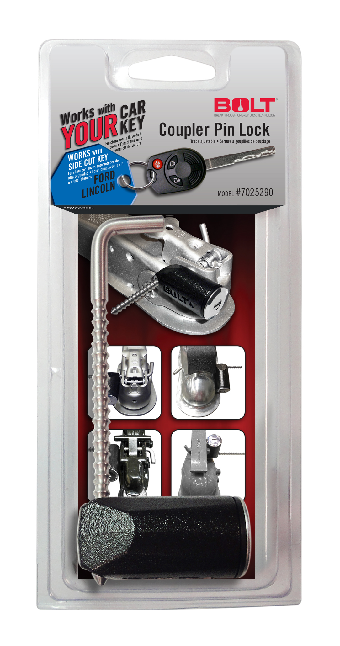 BOLT 7025290 - TrlrHtchPinLock