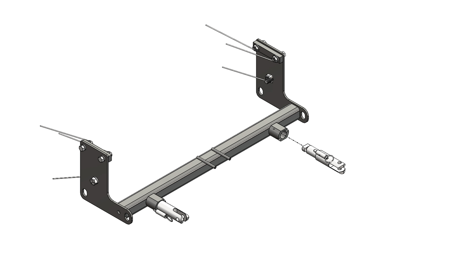 Blue Ox BX1134 - Tow Bar Base Plate, Black, Powder Coat