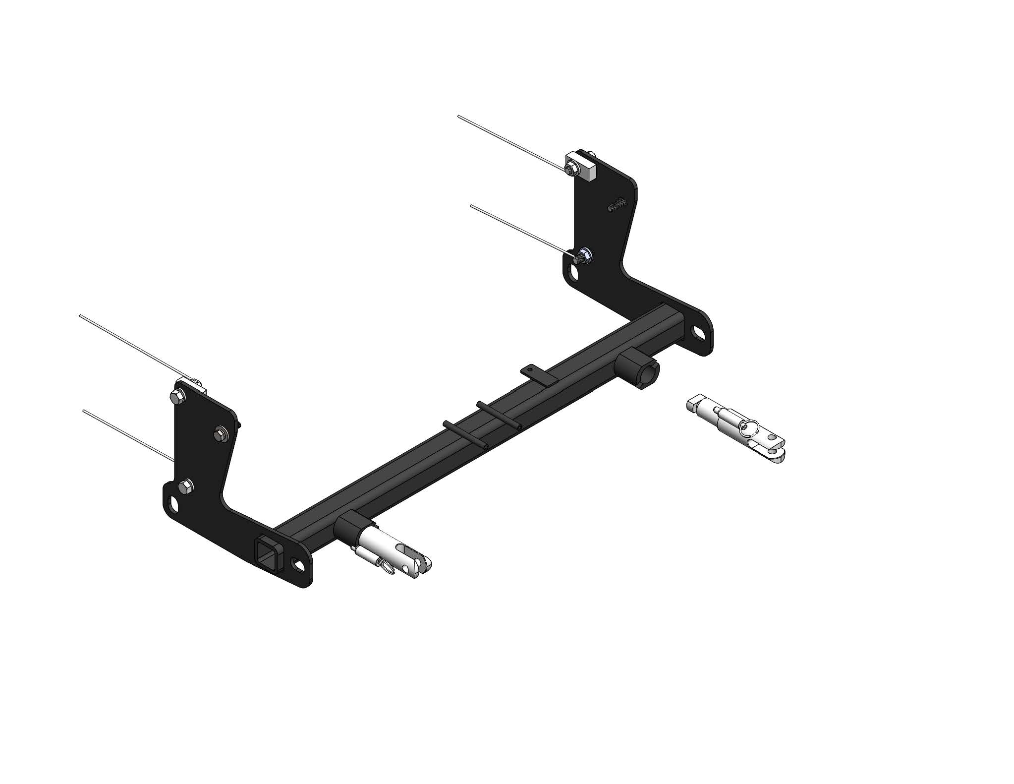 Blue Ox BX1139 - Tow Bar Base Plate, Black, Powder Coat
