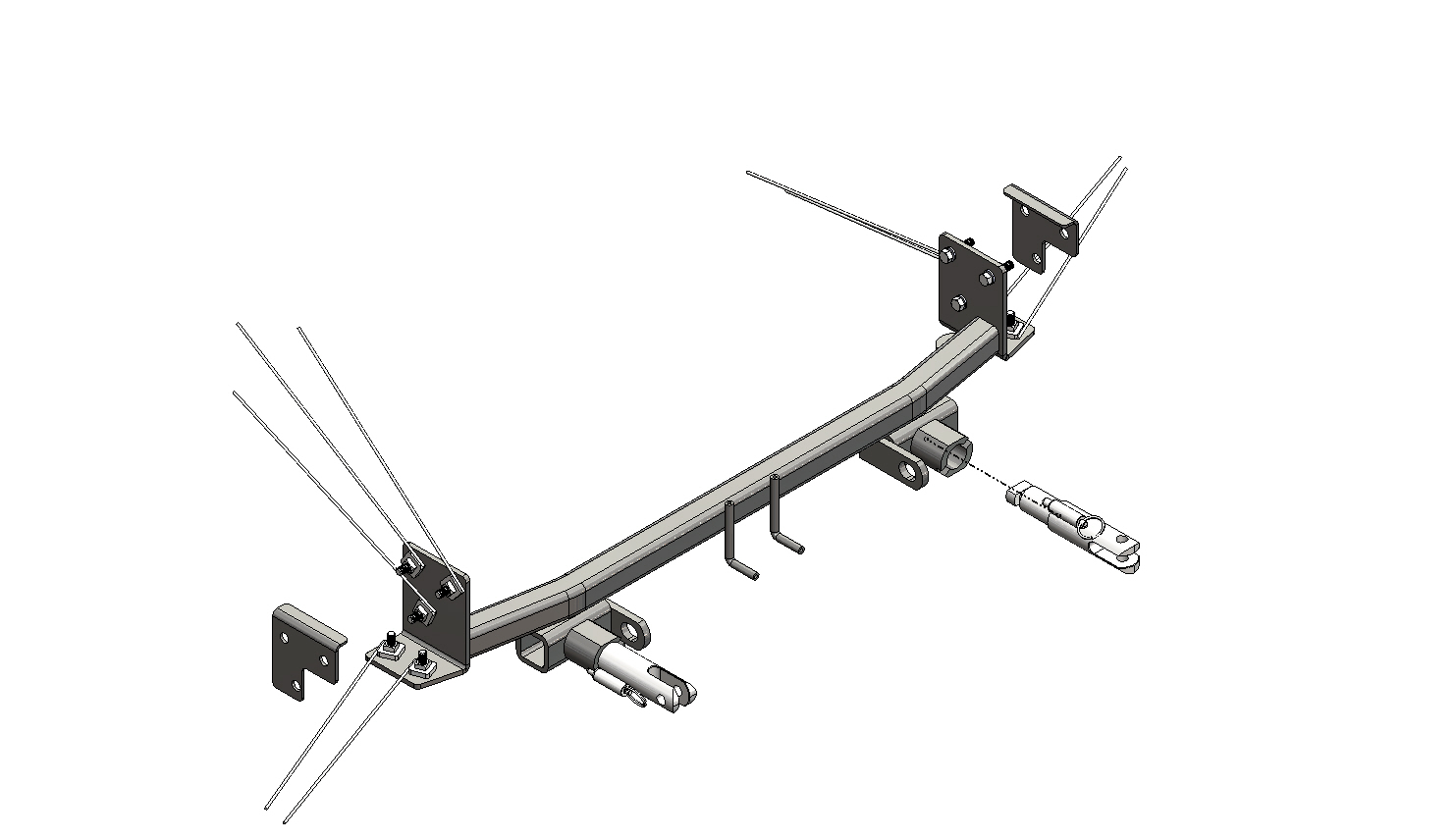 Blue Ox BX1692 - Tow Bar Base Plate, Black, Powder Coat