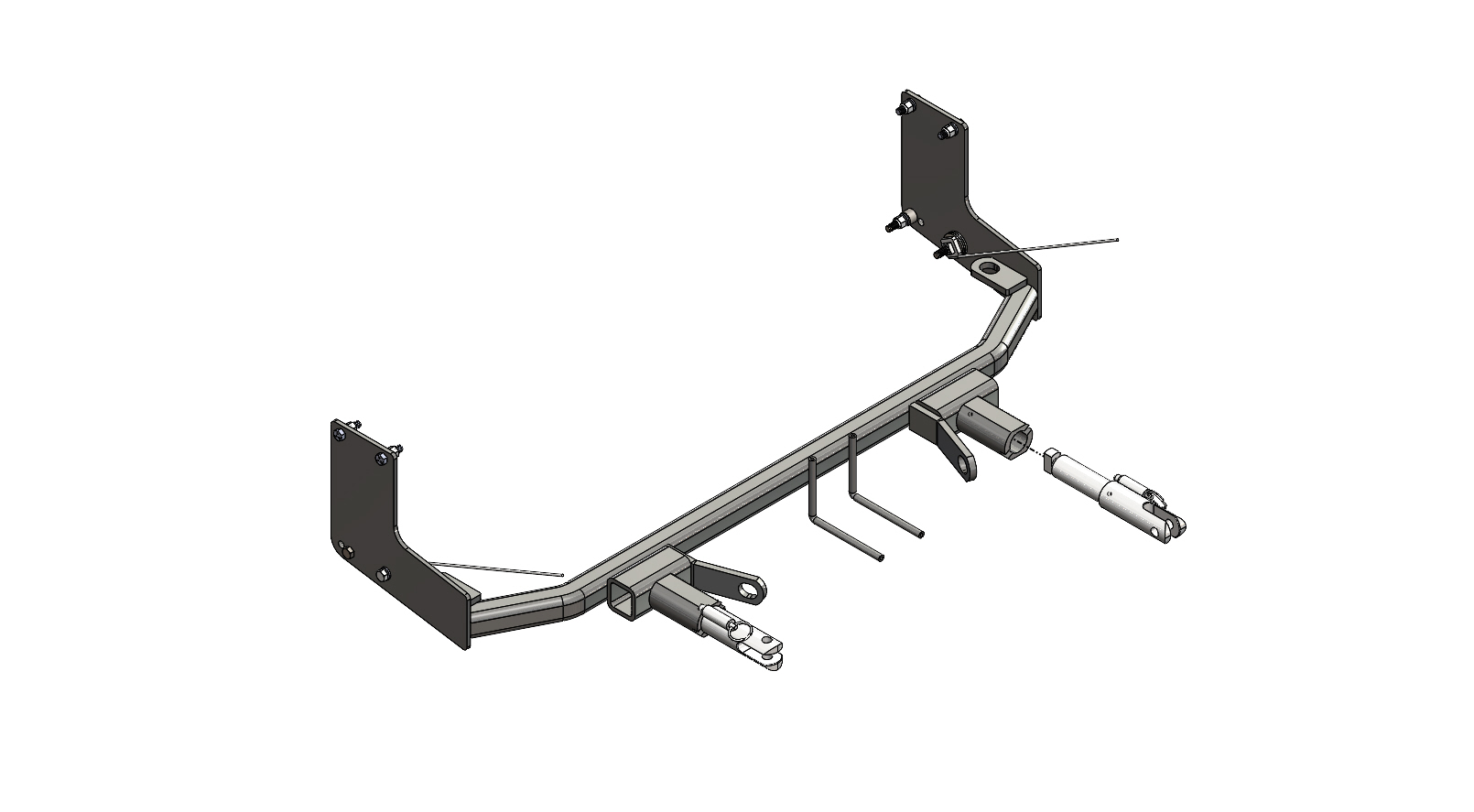 Blue Ox BX1844 - Tow Bar Base Plate, Black, Powder Coat