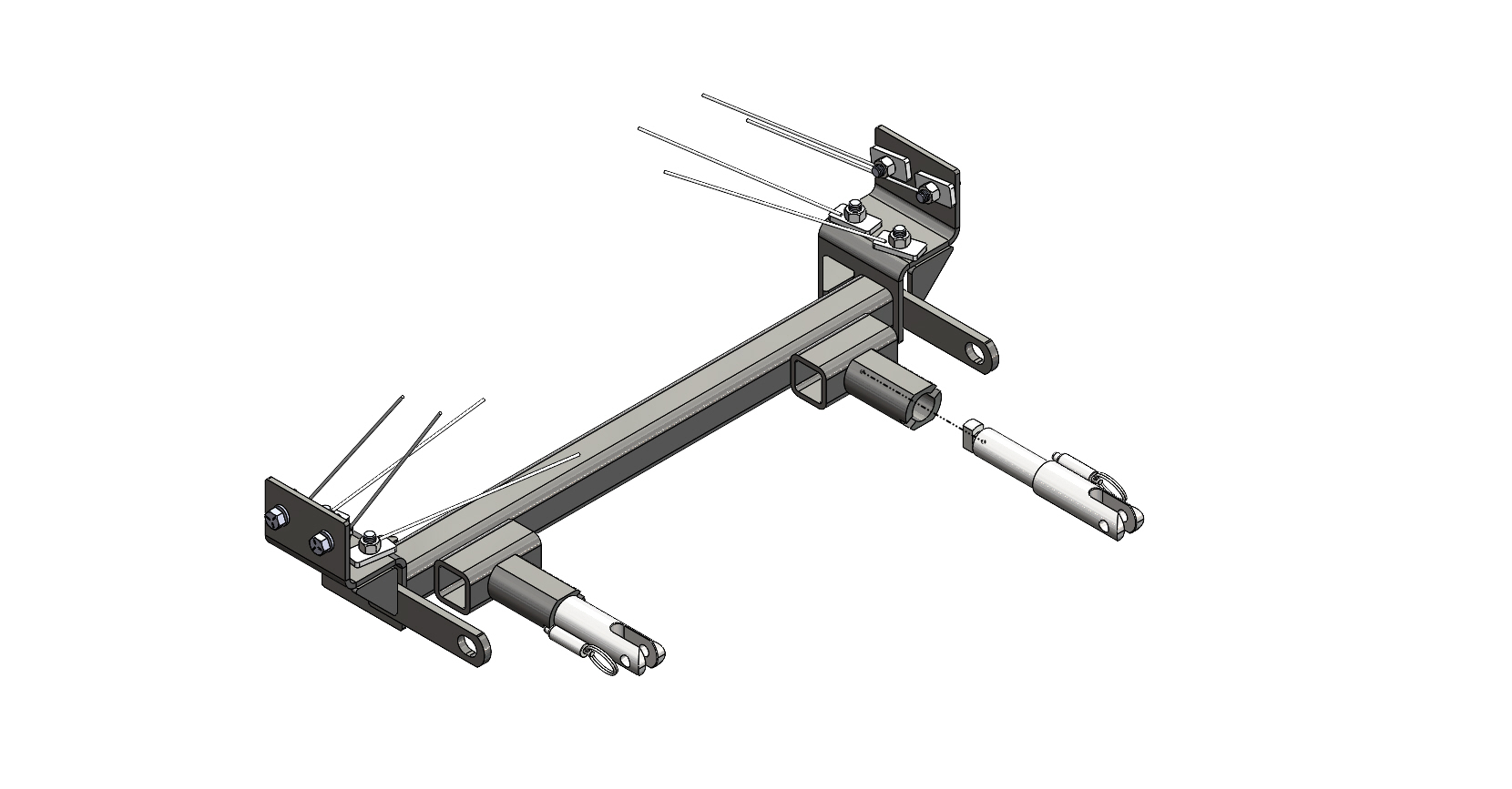 Blue Ox BX1971 - Tow Bar Base Plate, Black, Powder Coat