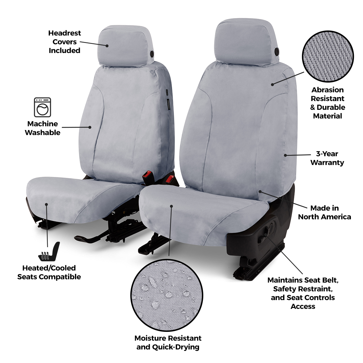Seat Saver SS1248PCTP - Saver Polycotton Seat Covers, Taupe