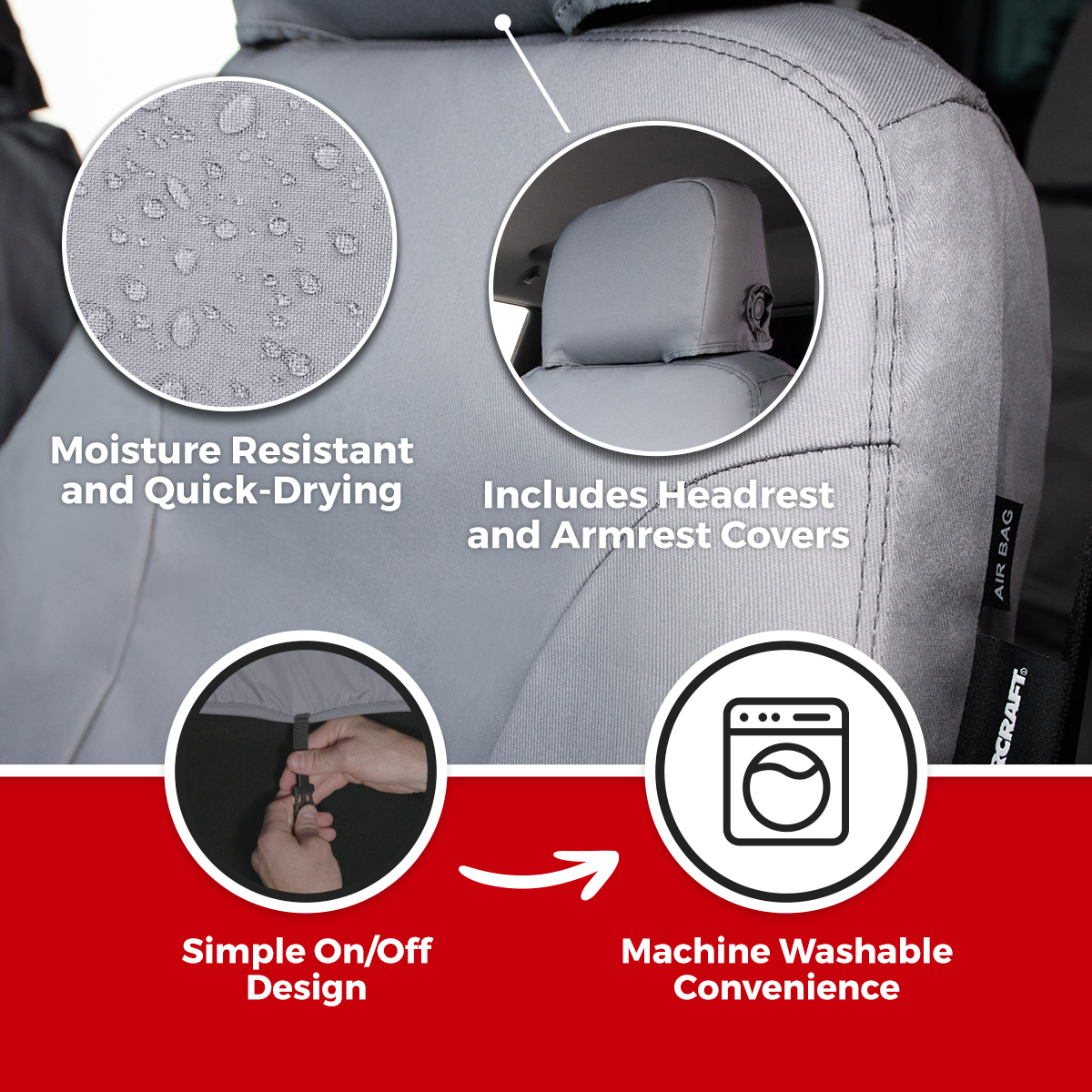 Seat Saver SS1248PCTP - Saver Polycotton Seat Covers, Taupe