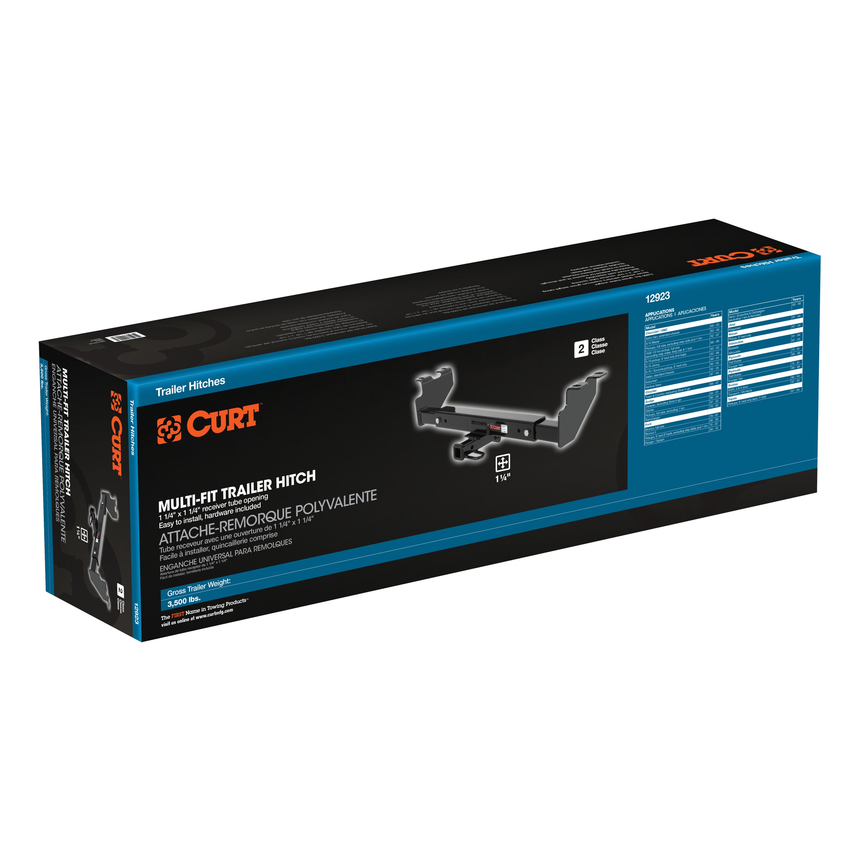 CURT 12923 - Specialty Hitches, Black, Carbon Steel
