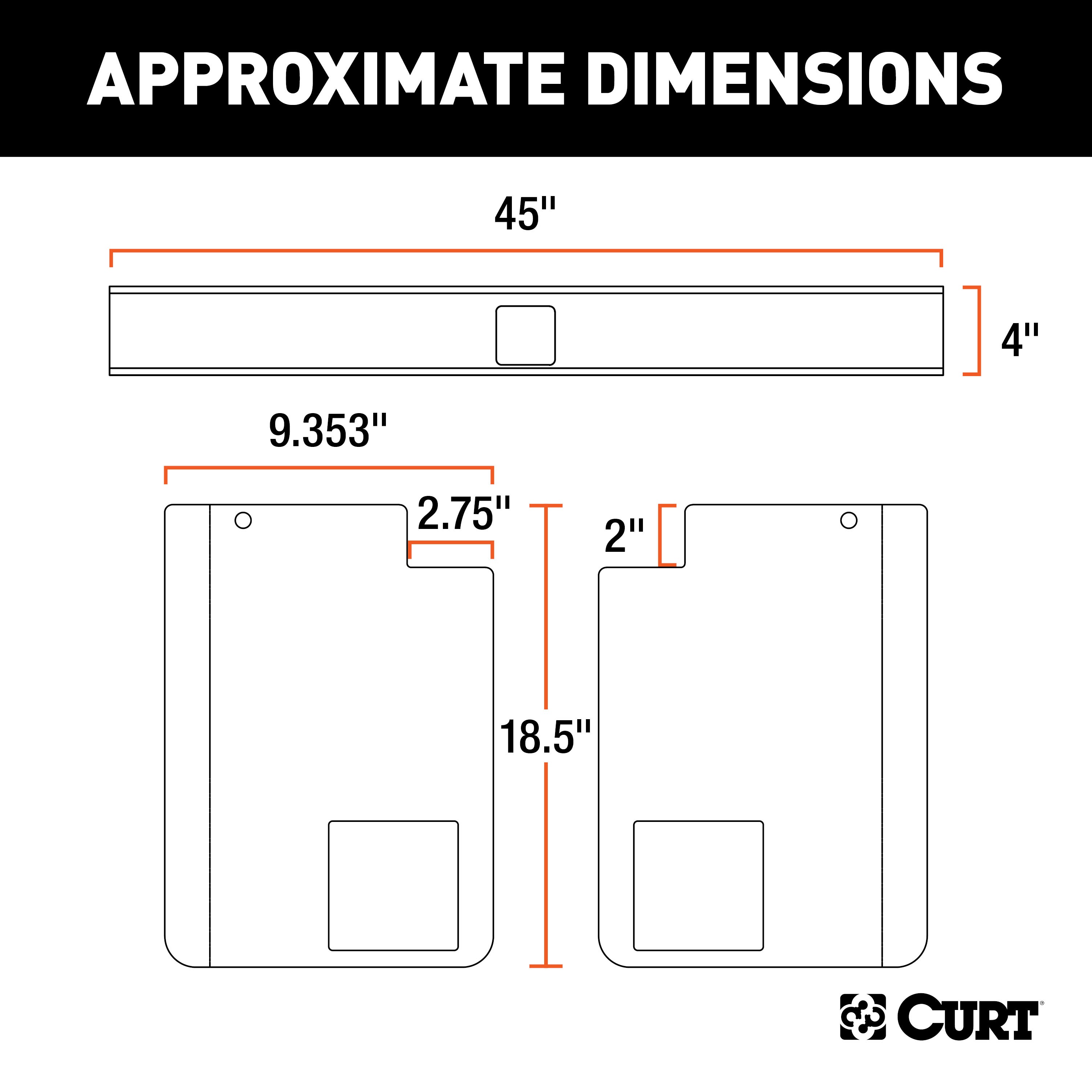 CURT 15902 - Specialty Hitches, Black, Carbon Steel