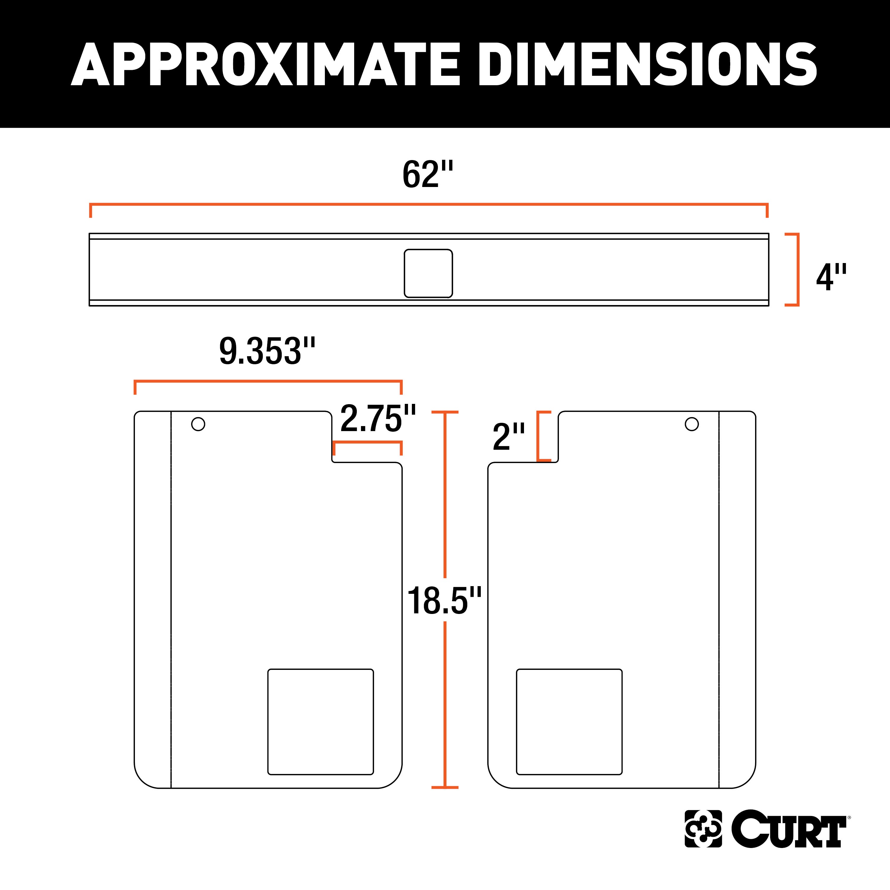 CURT 15903 - Specialty Hitches, Black, Carbon Steel