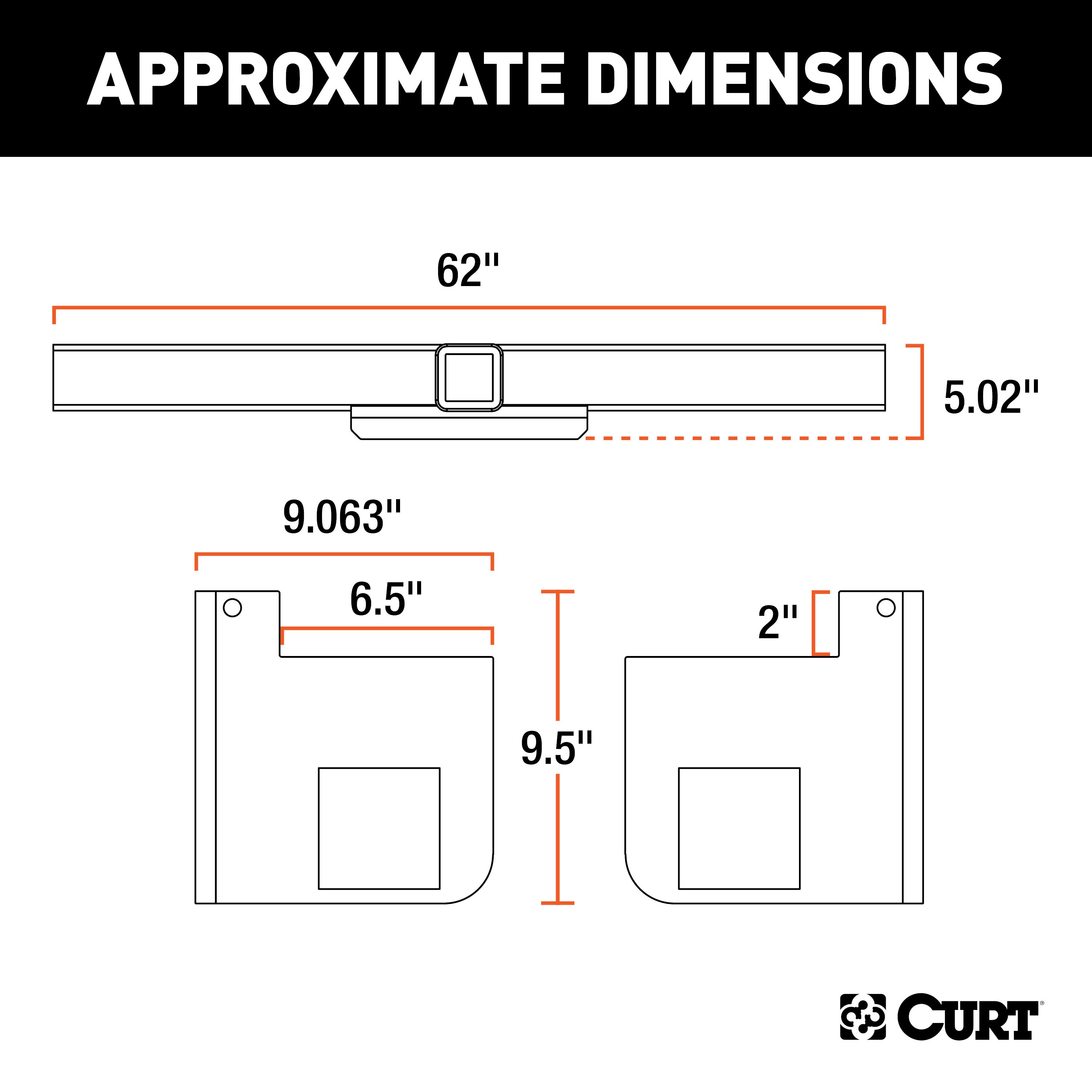 CURT 15925 - Specialty Hitches, Black, Carbon Steel