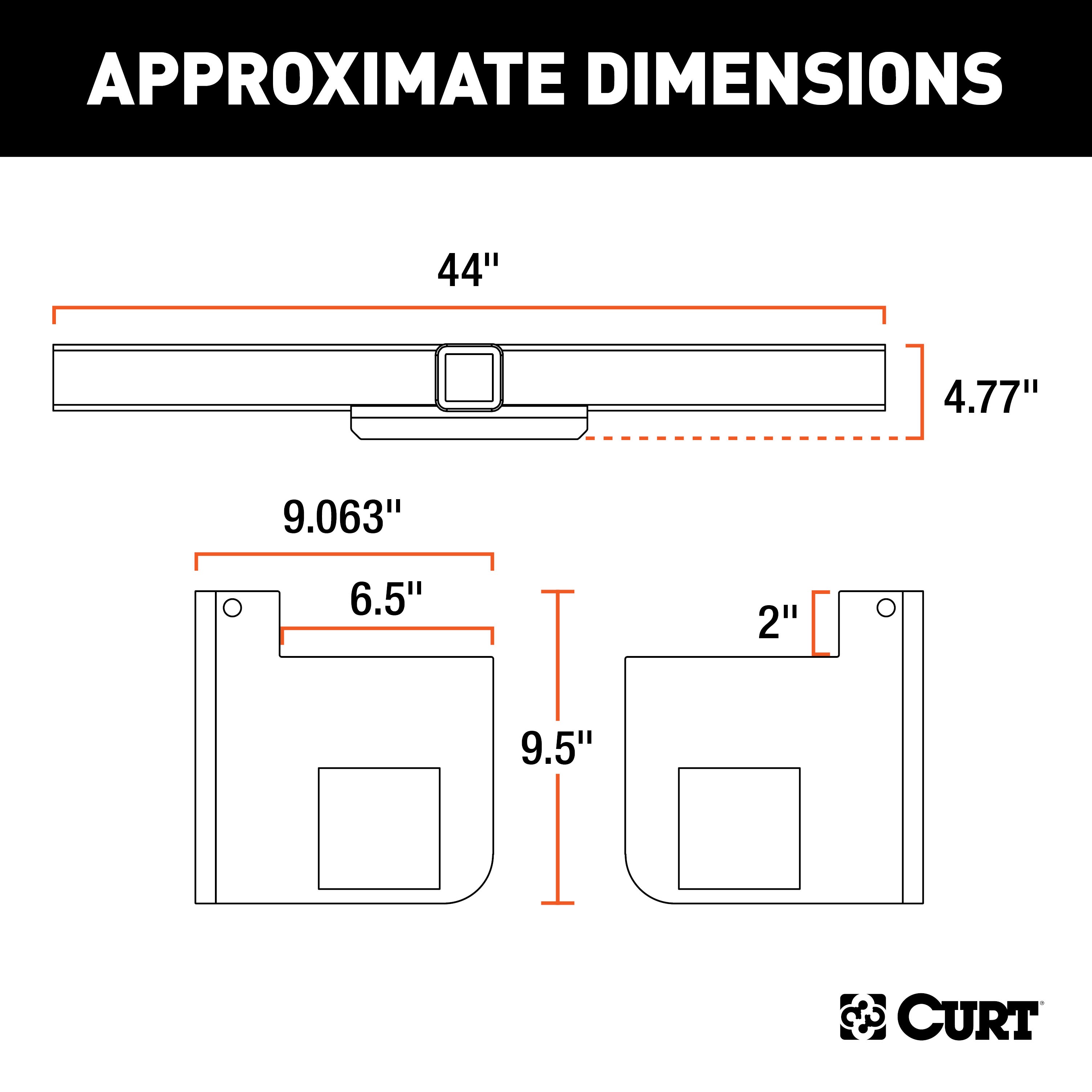 CURT 15927 - Specialty Hitches, Black, Carbon Steel