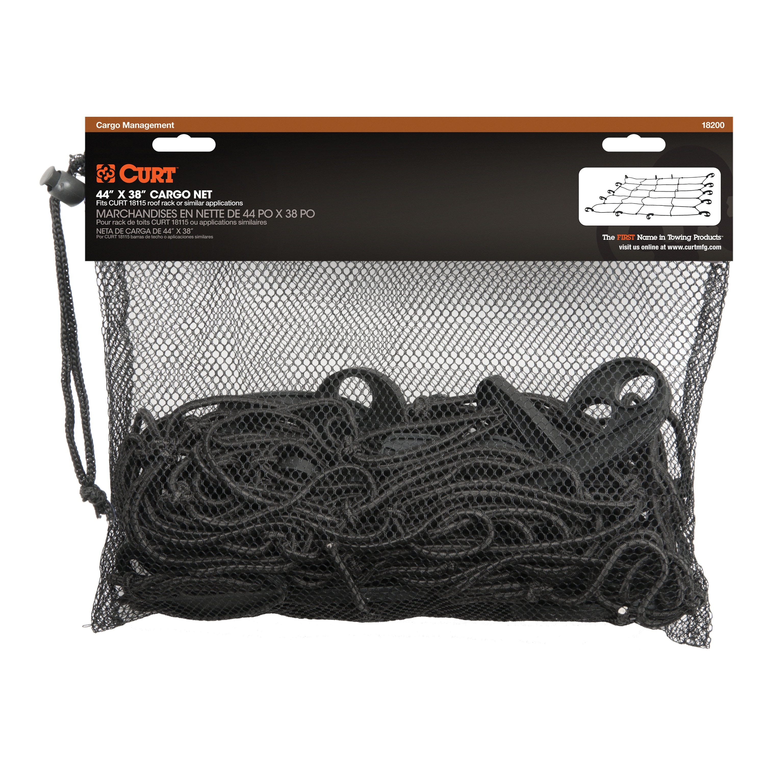 CURT 18200 - Cargo Tie-Downs, Black, N/A