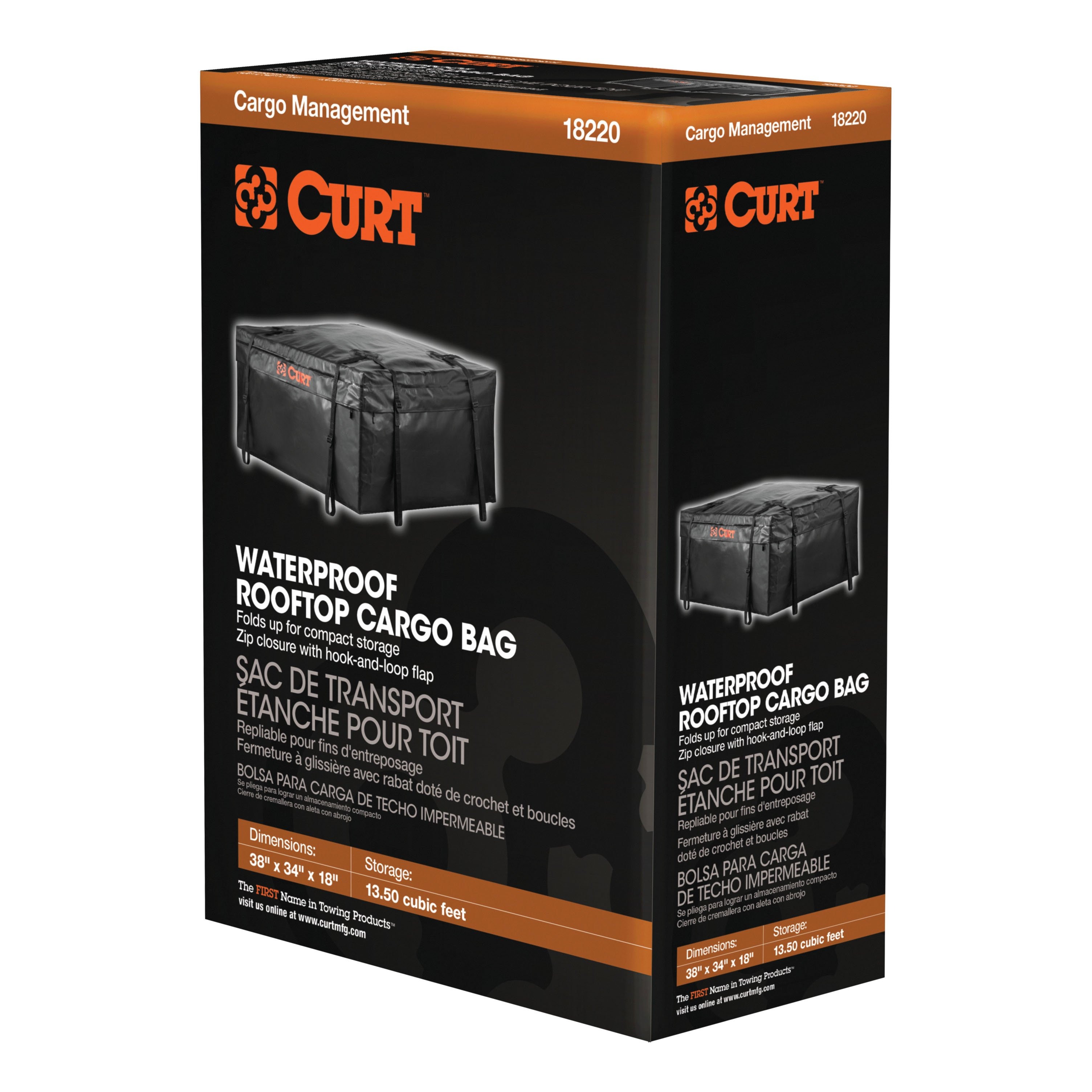 CURT 18220 - Roof Rack Cargo Bag, Black