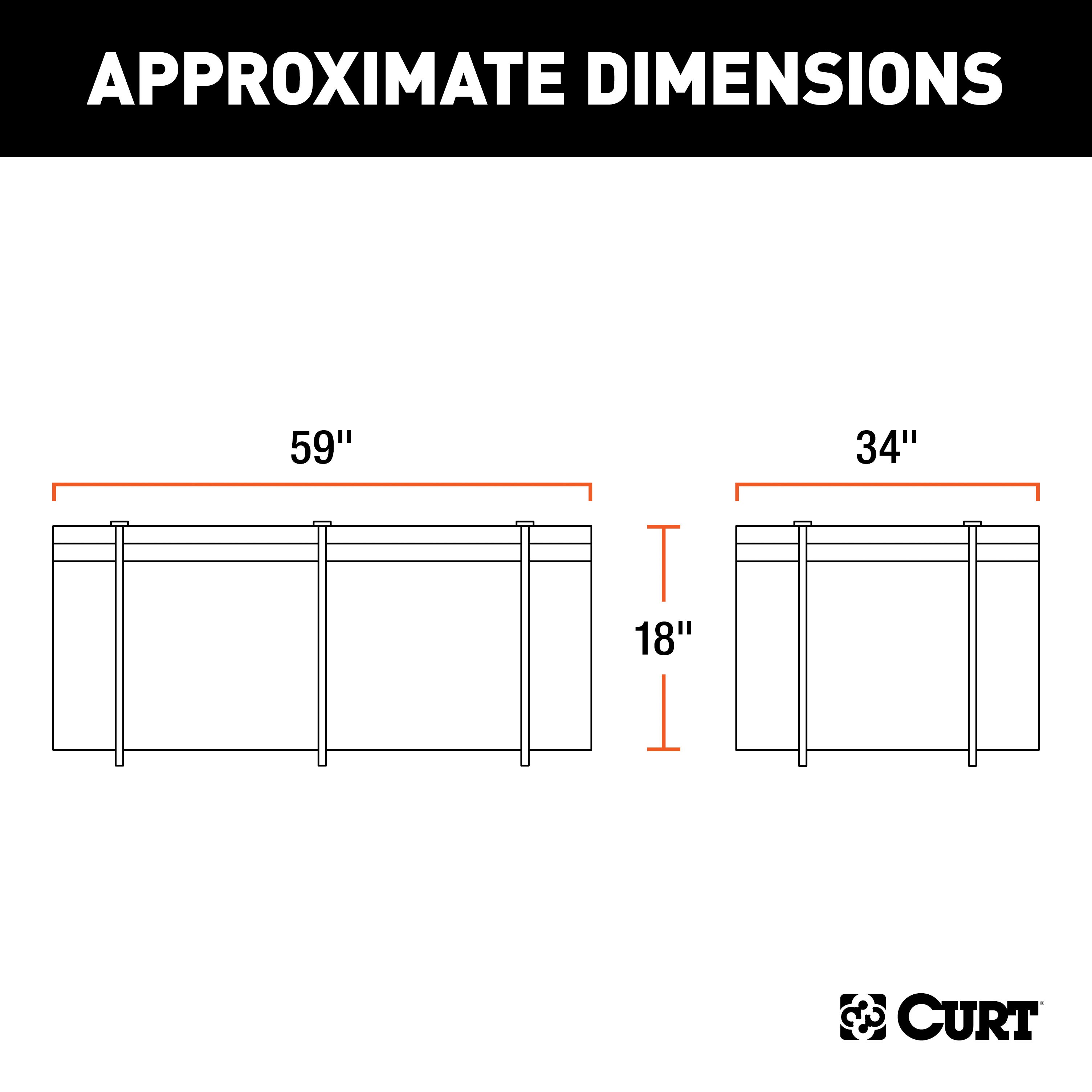CURT 18221 - Roof Rack Cargo Bag, Black