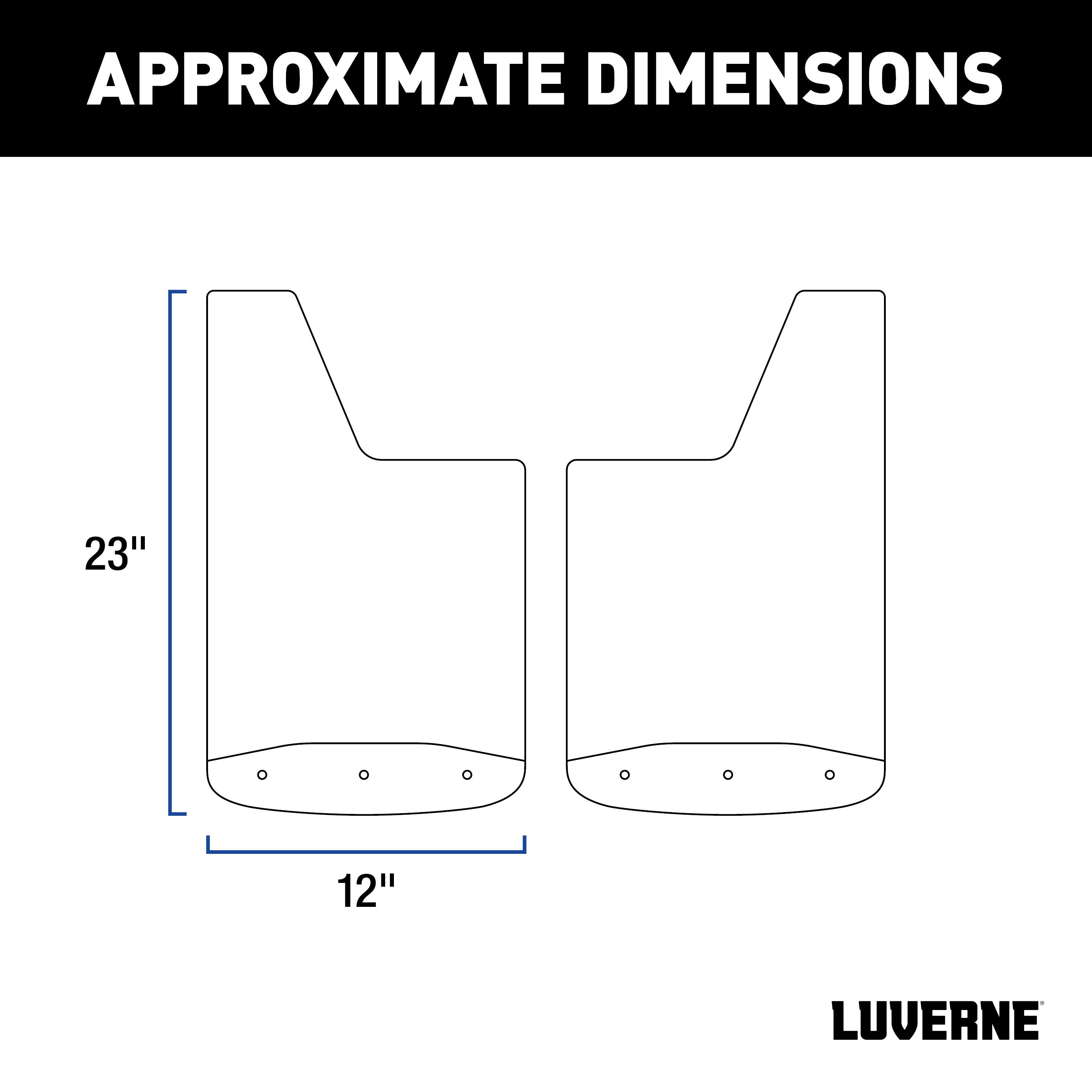 LUVERNE 250233 - Mud Guards, Black, Rubber