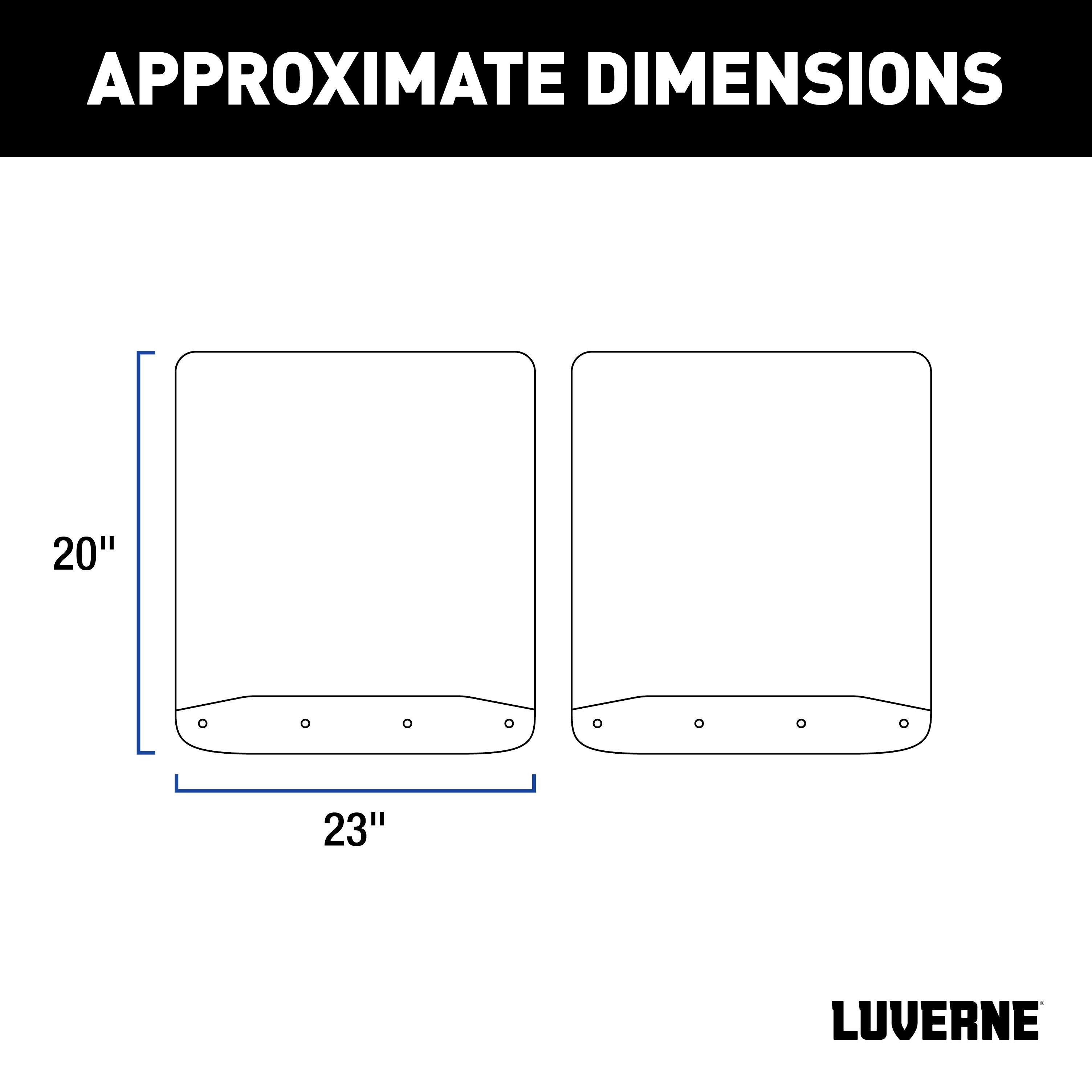 LUVERNE 250744 - Mud Guards, Black, Rubber