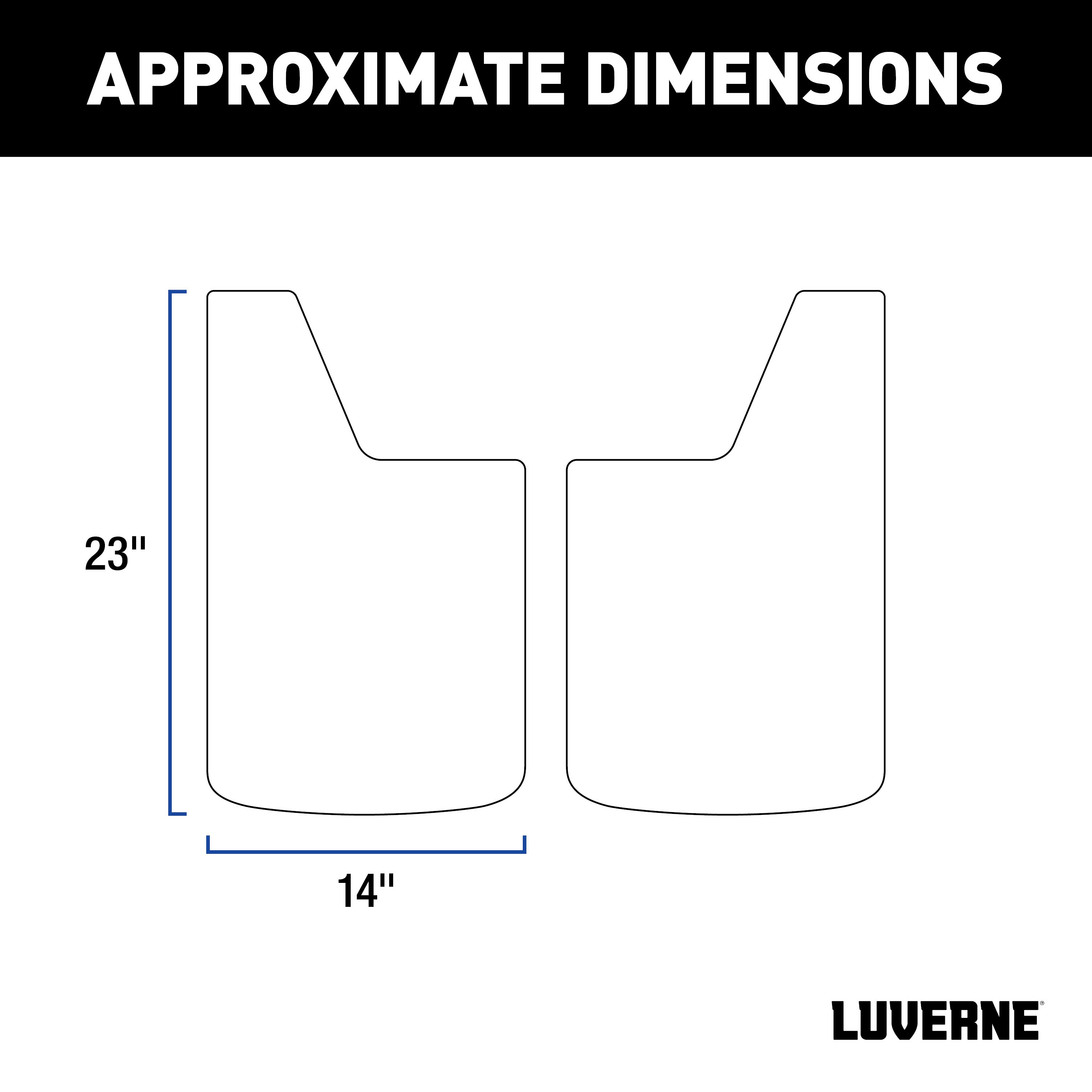 LUVERNE 251014 - Mud Guards, Black, Rubber