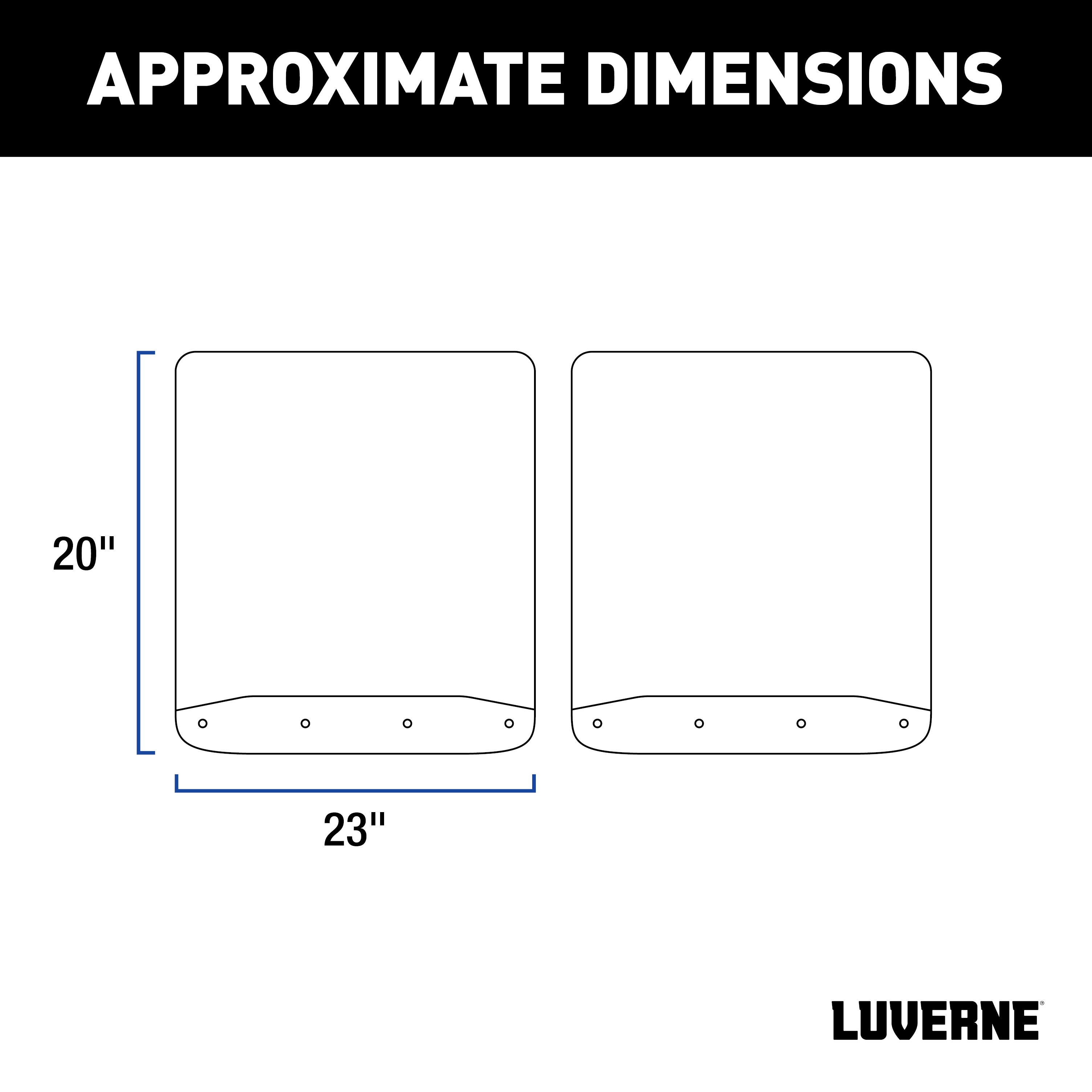 LUVERNE 251034 - Mud Guards, Black, Rubber