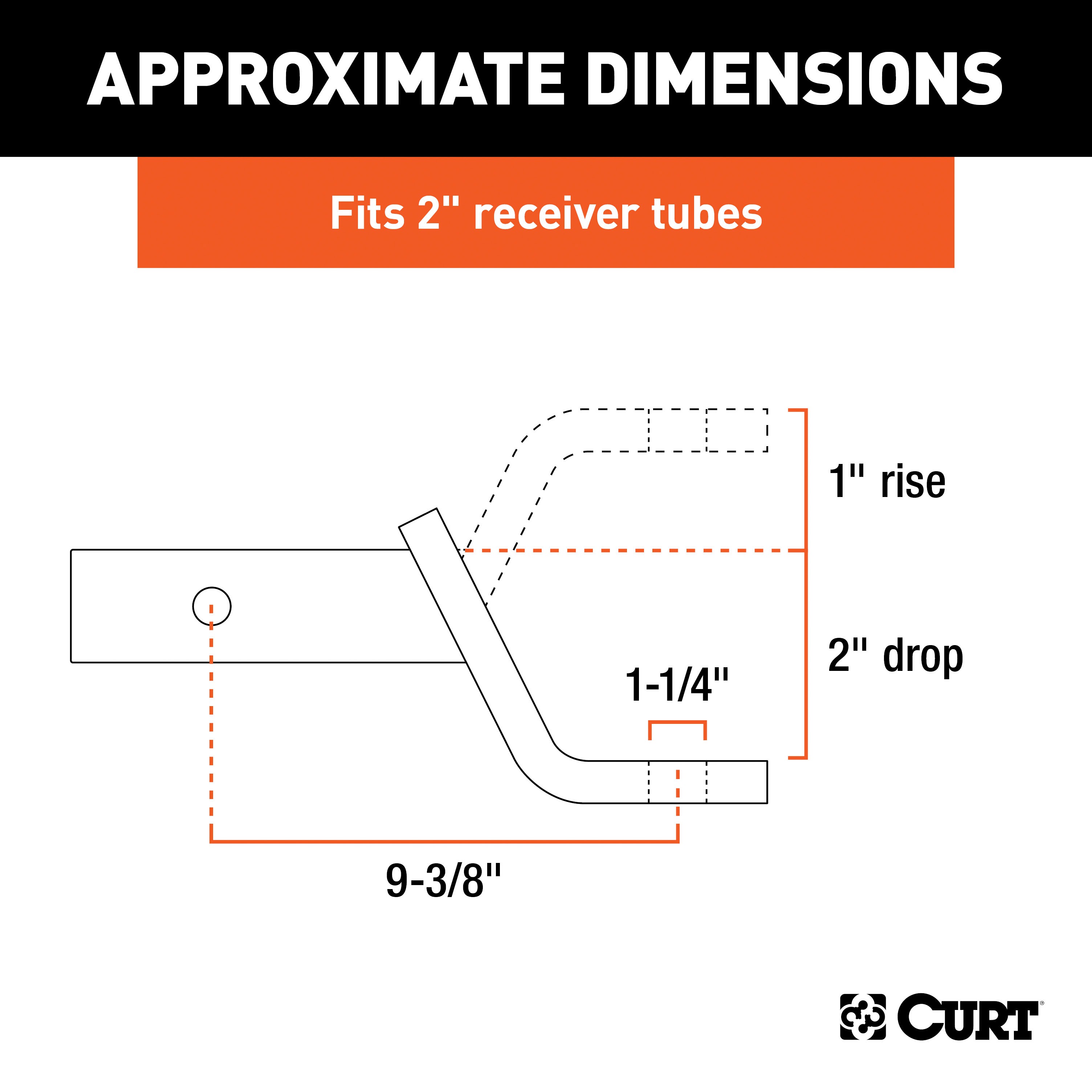 CURT 45312 - Ball Mounts, Black