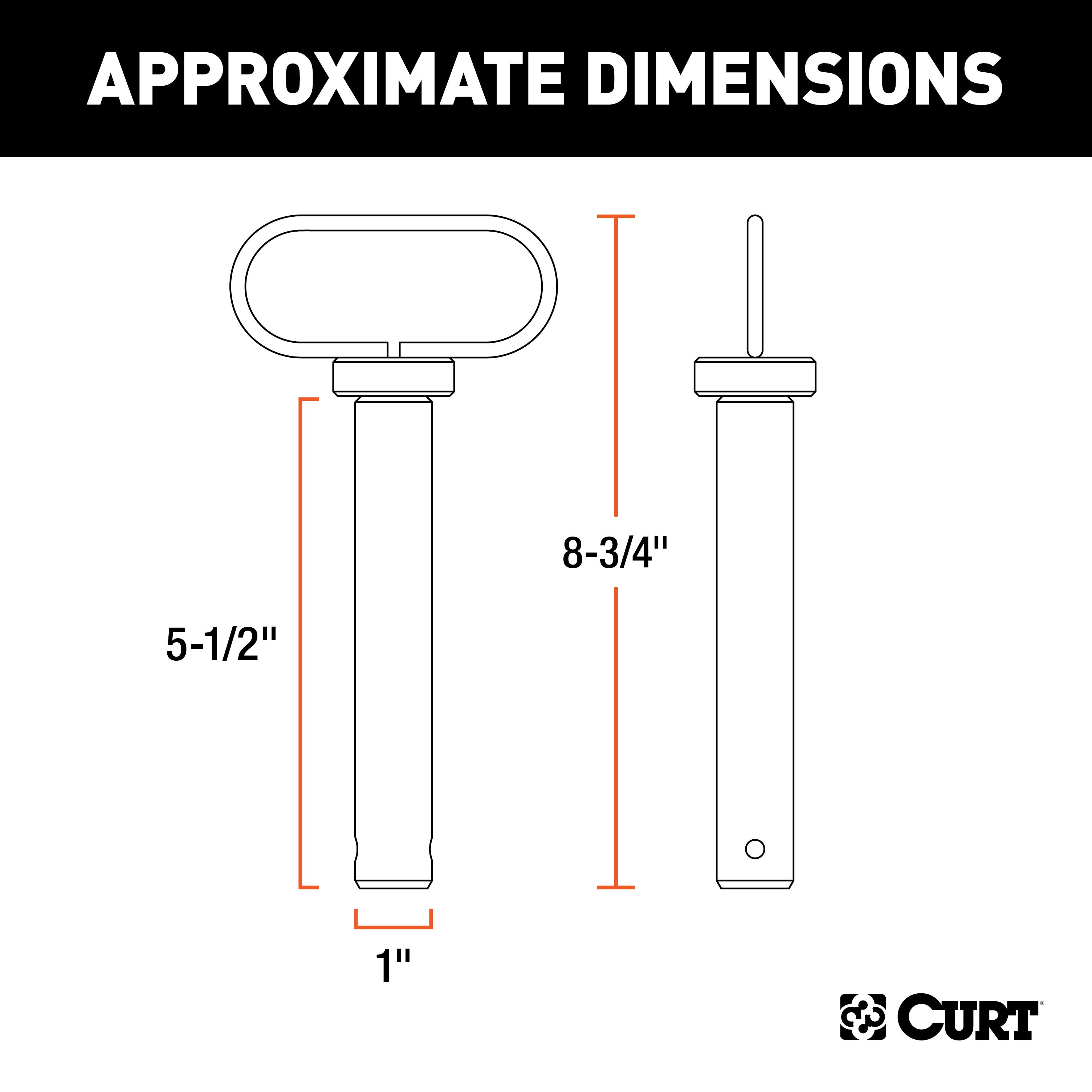 CURT 45803 - Ball Mounts, Carbide Black Powder Coat