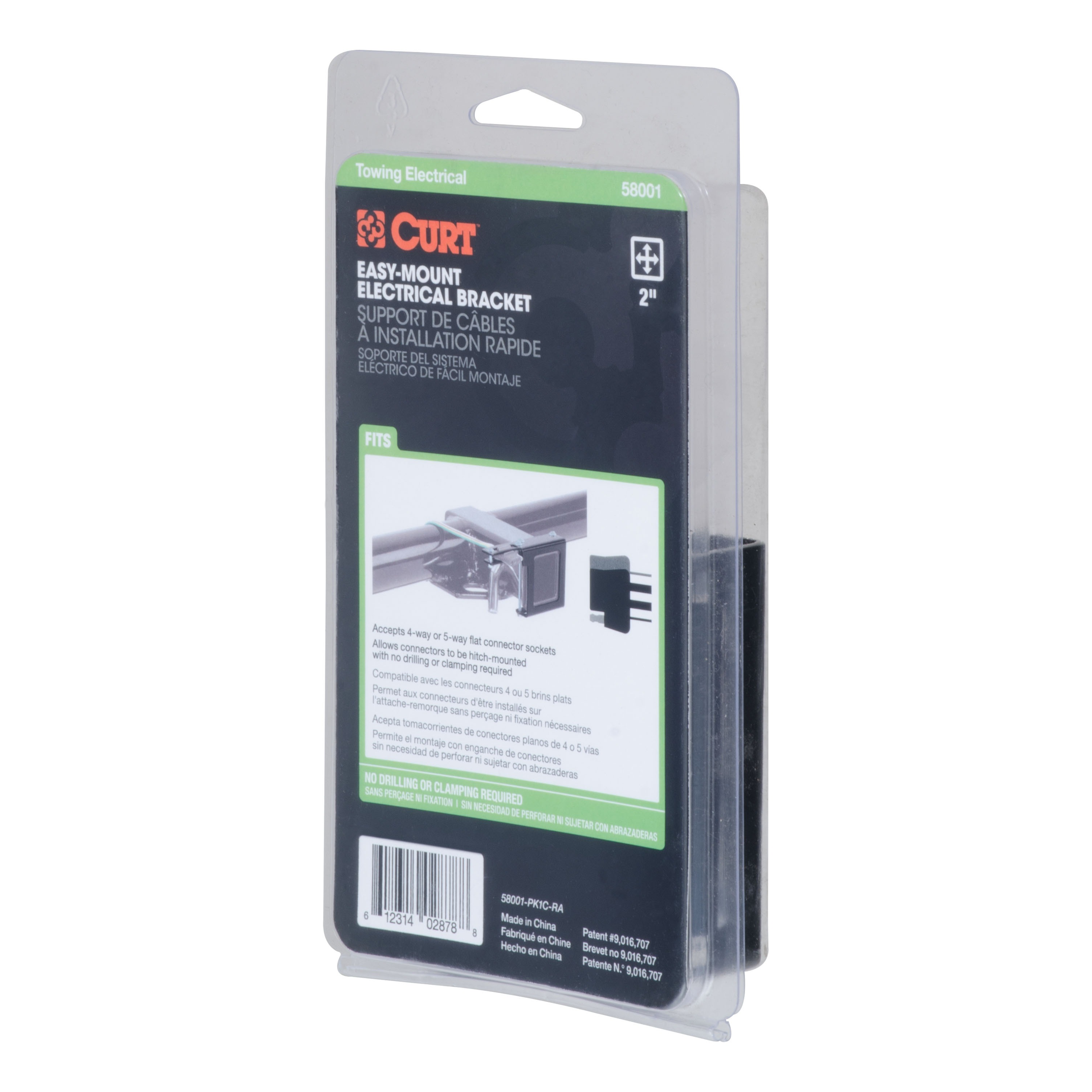 CURT 58001 - Wiring Connectors & Adapters, Gloss Black Powder Coat