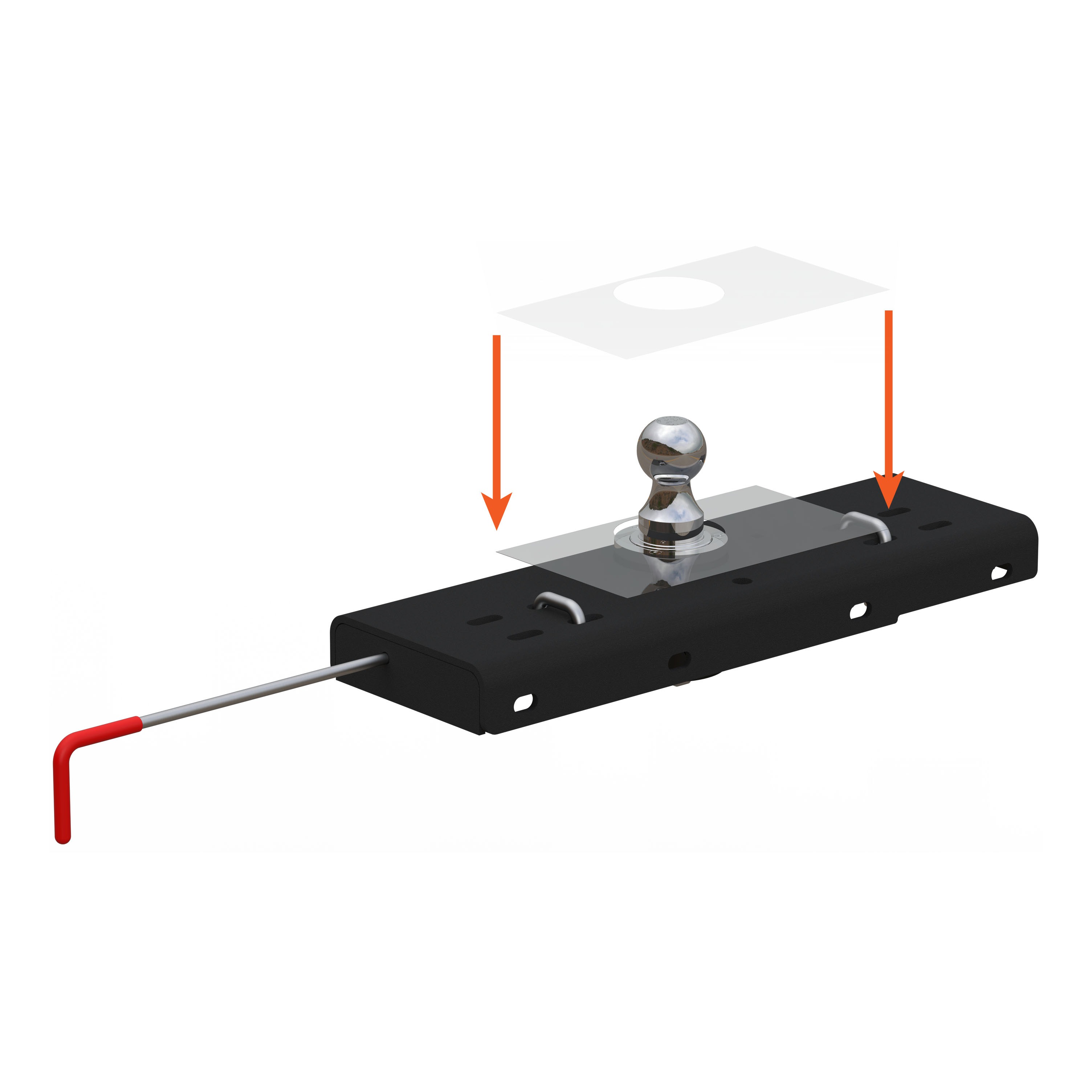 CURT 60910 - Gooseneck Hitches, White Plastic