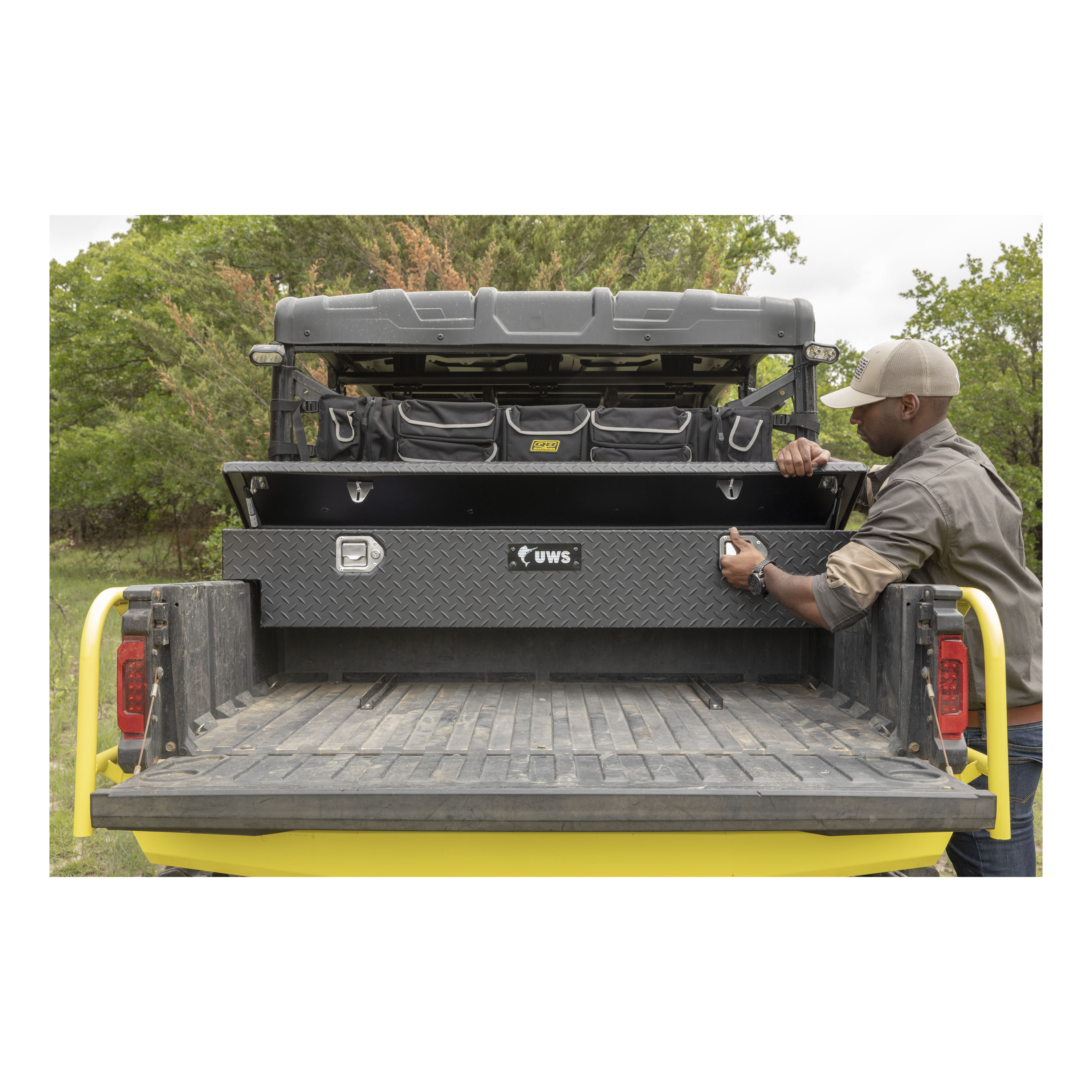 UWS EC10893-KM - UTV Tool Box, Matte Black Powder Coat