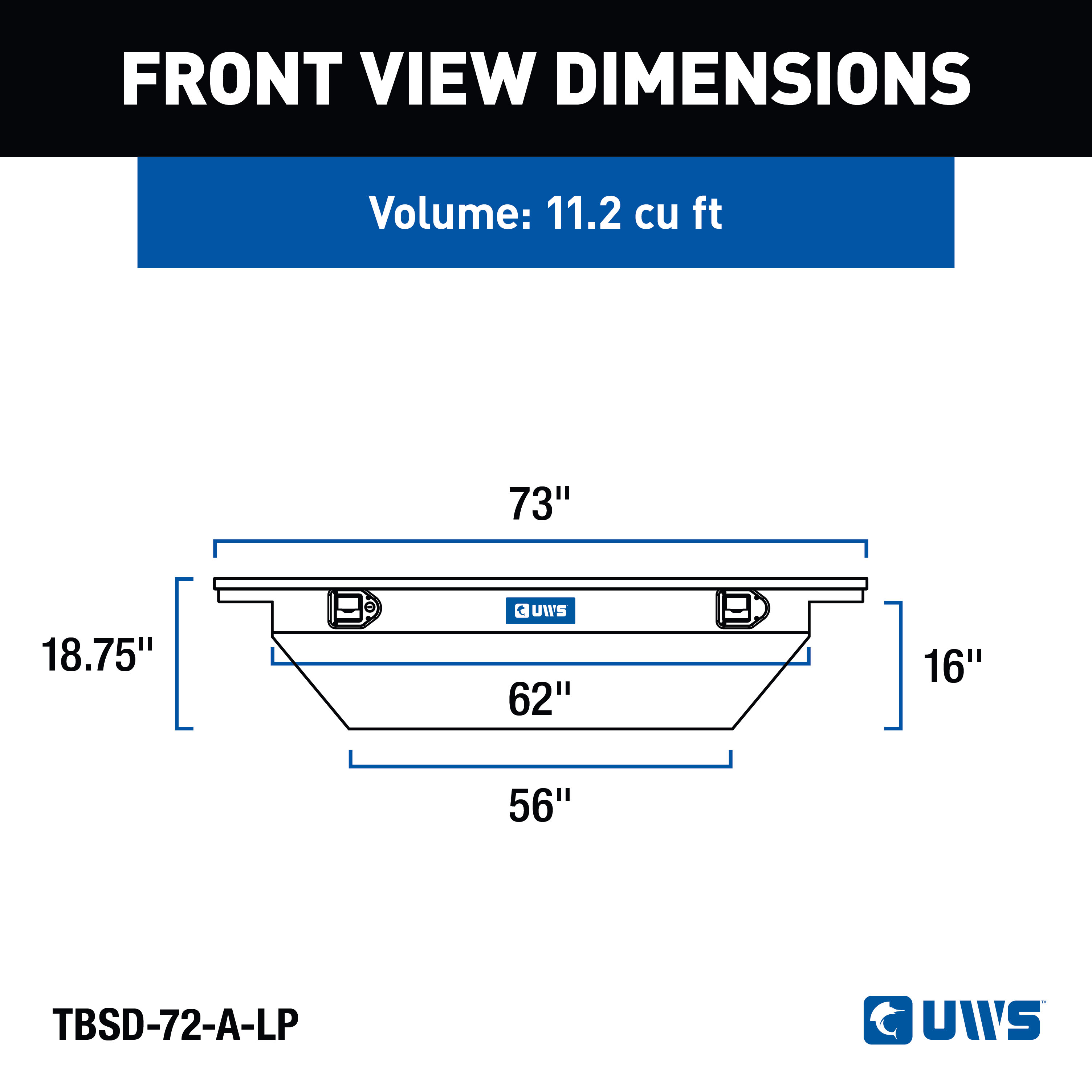 UWS TBSD-72-A-LP - Crossover Tool Box, Bright Aluminum