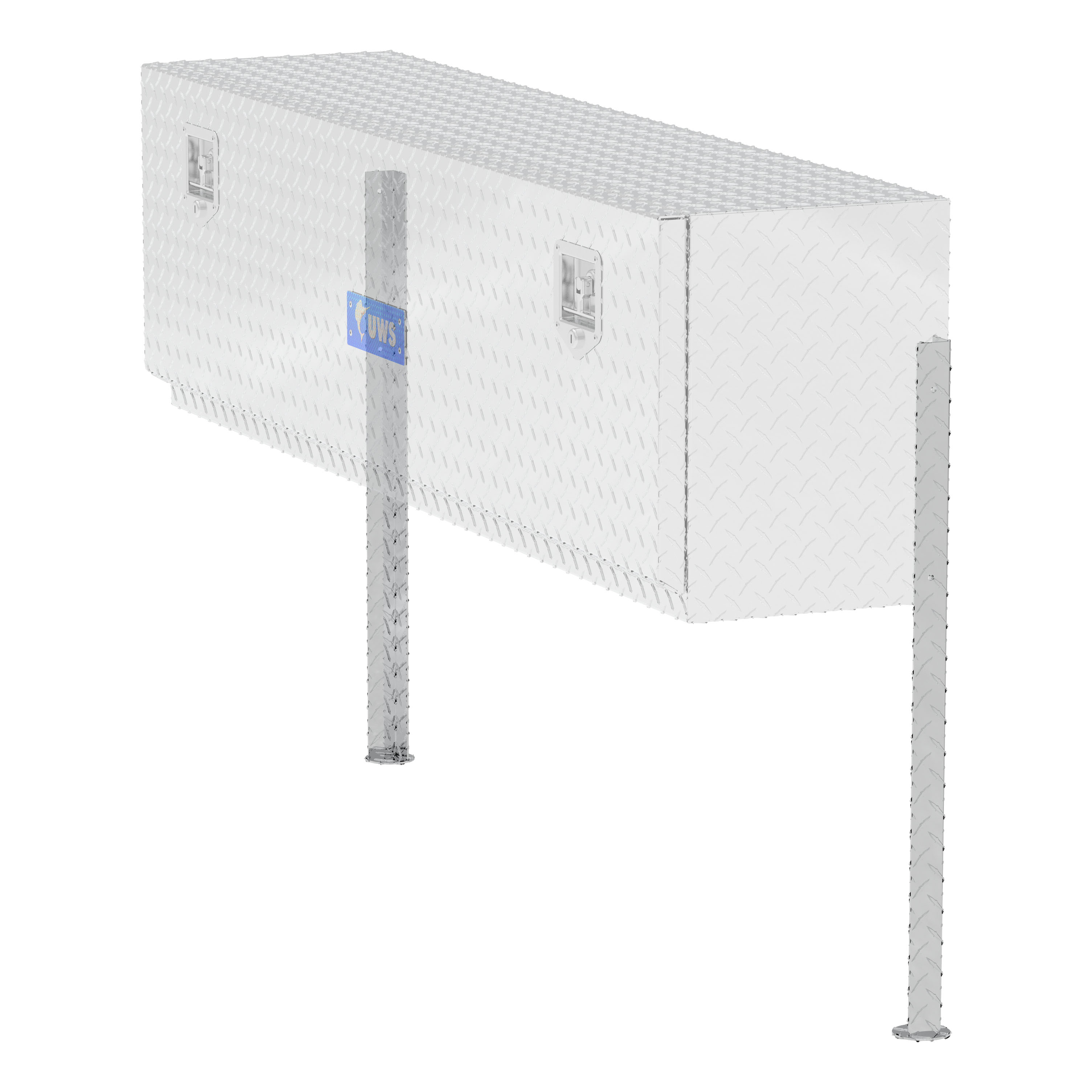 UWS TBTS-LEGS - Topside Tool Box, Bright Aluminum