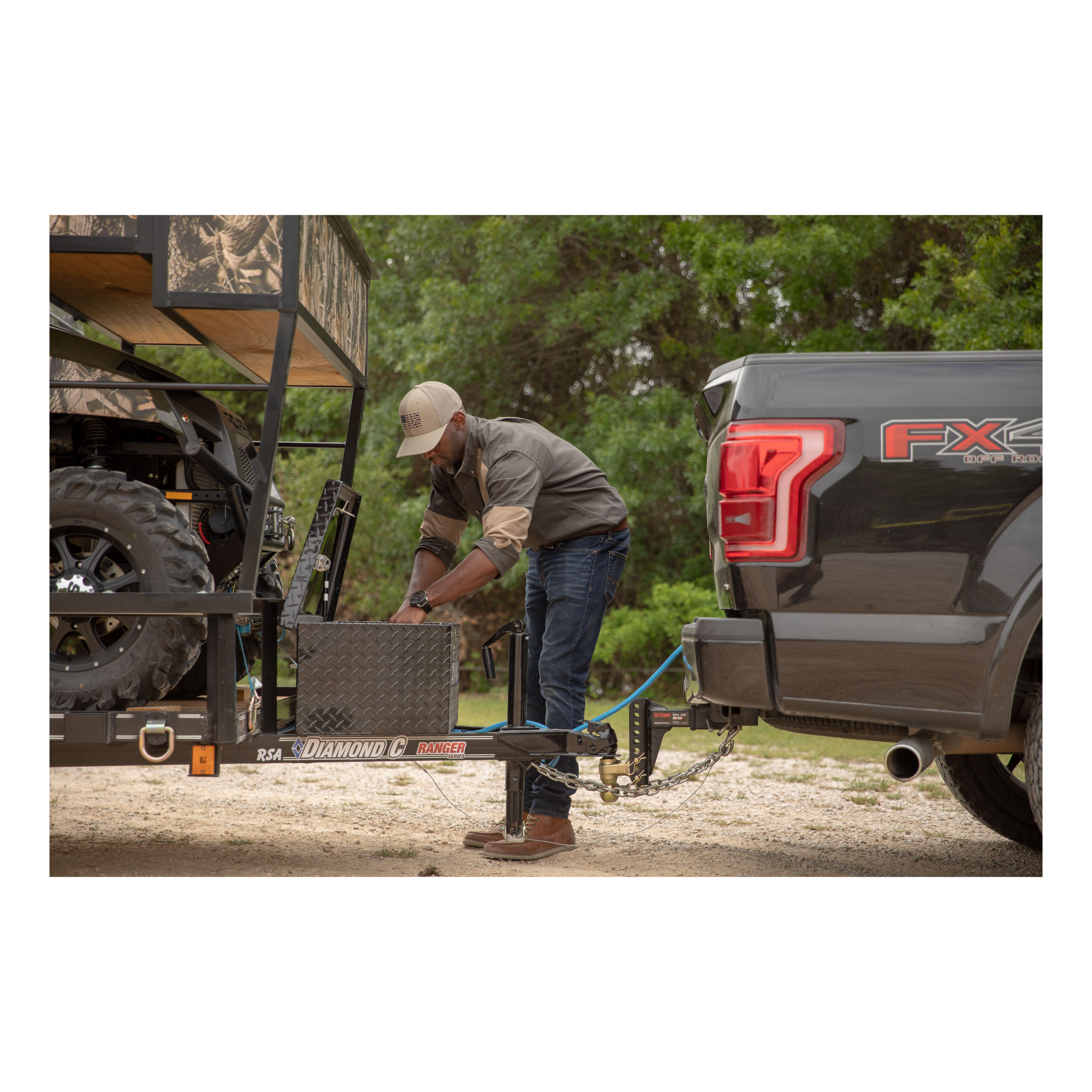 UWS TBV-34-LP-BLK - Trailer Tongue Box, Gloss Black Powder Coat