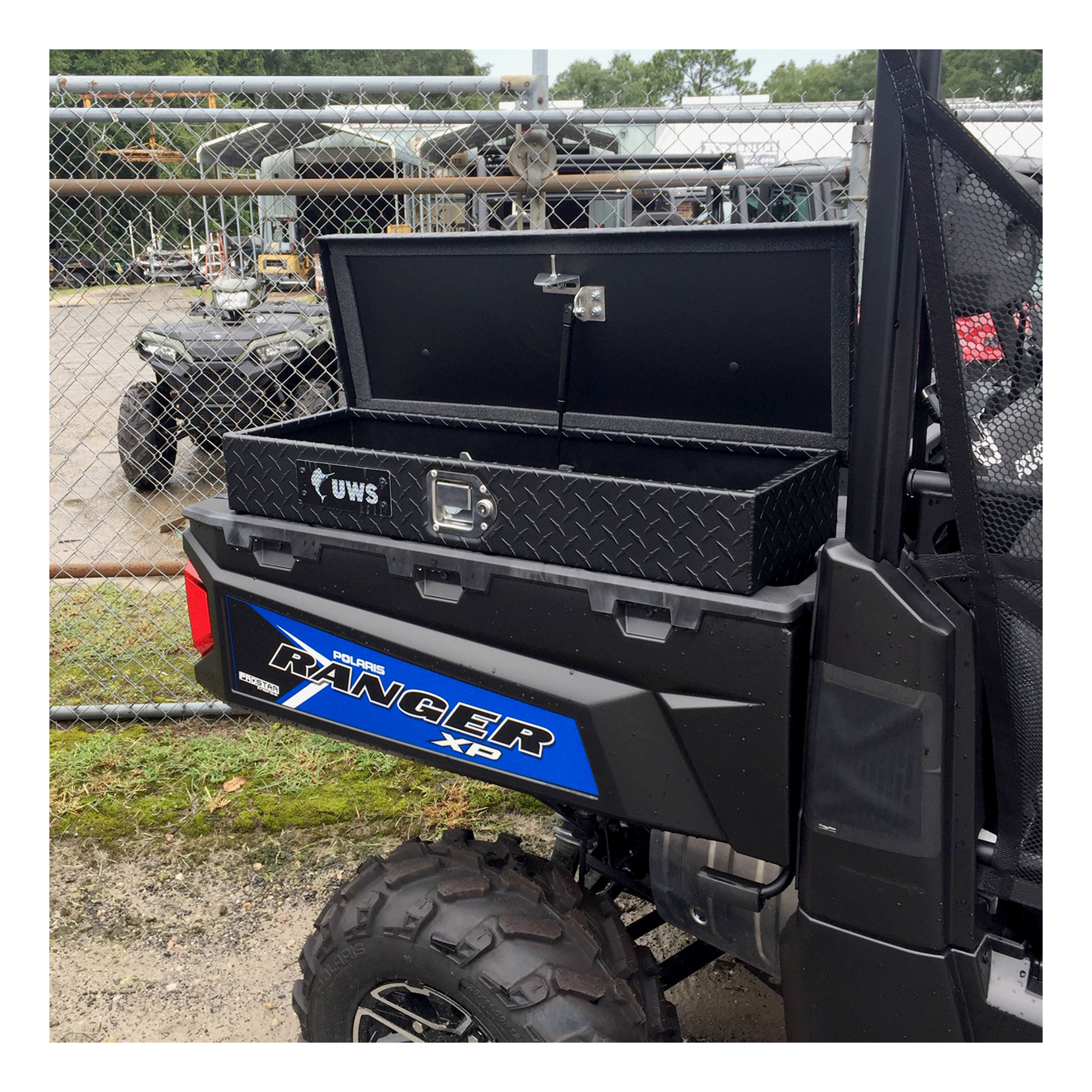 UWS UTV-SM33-MB - UTV Tool Box, Matte Black Powder Coat