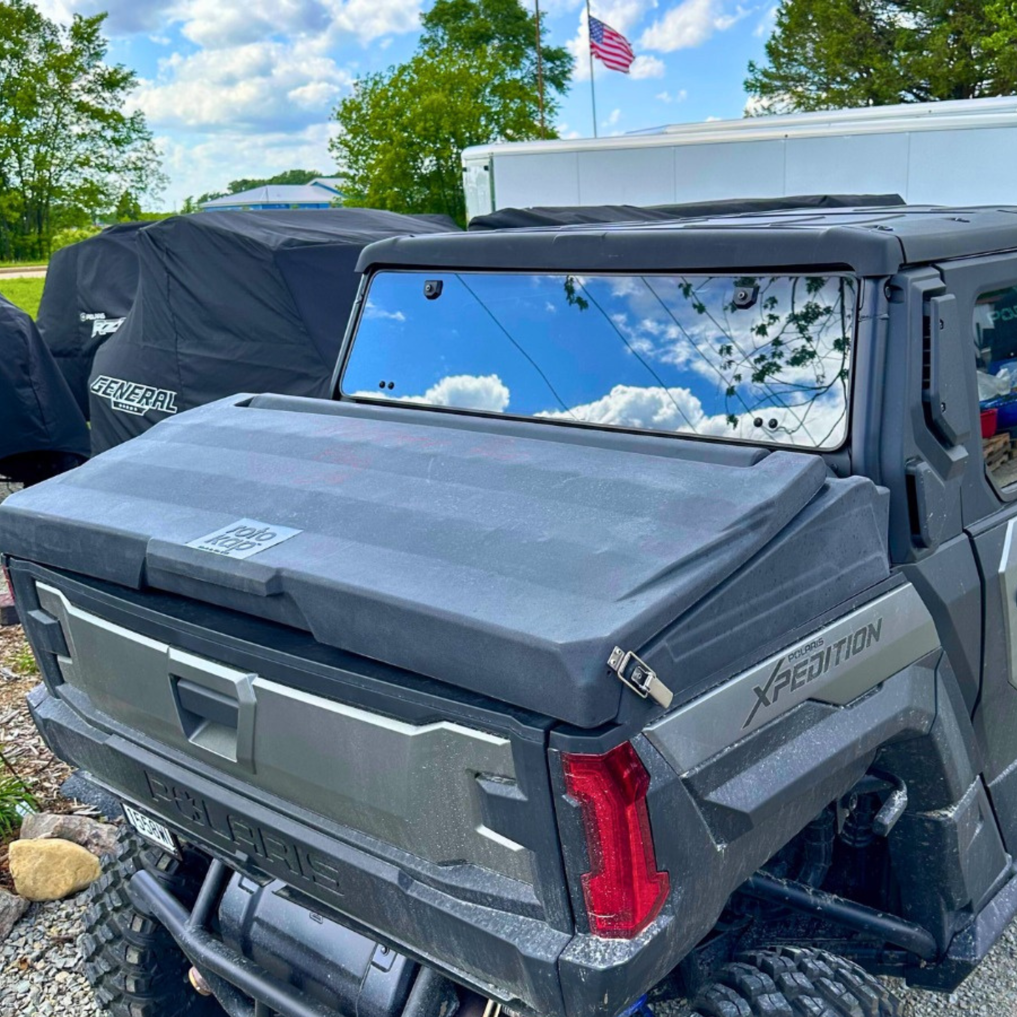 DU-HA 3PP0260 - UTV Bed Box Cover, Black, Heavy Duty Polyethylene