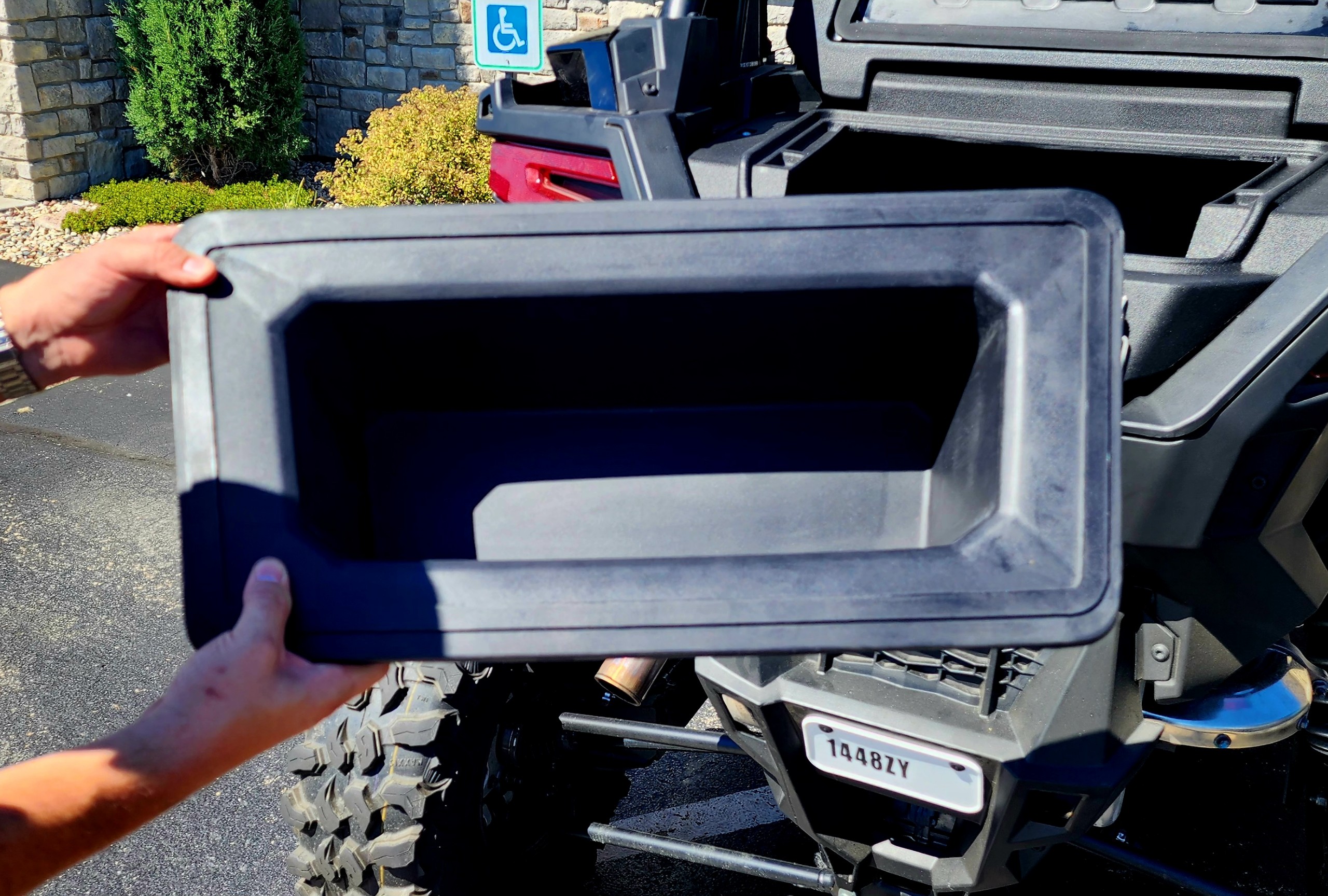 DU-HA 3PP3000 - UTV Bed Box Cover, Black, Heavy-Duty Polyethylene