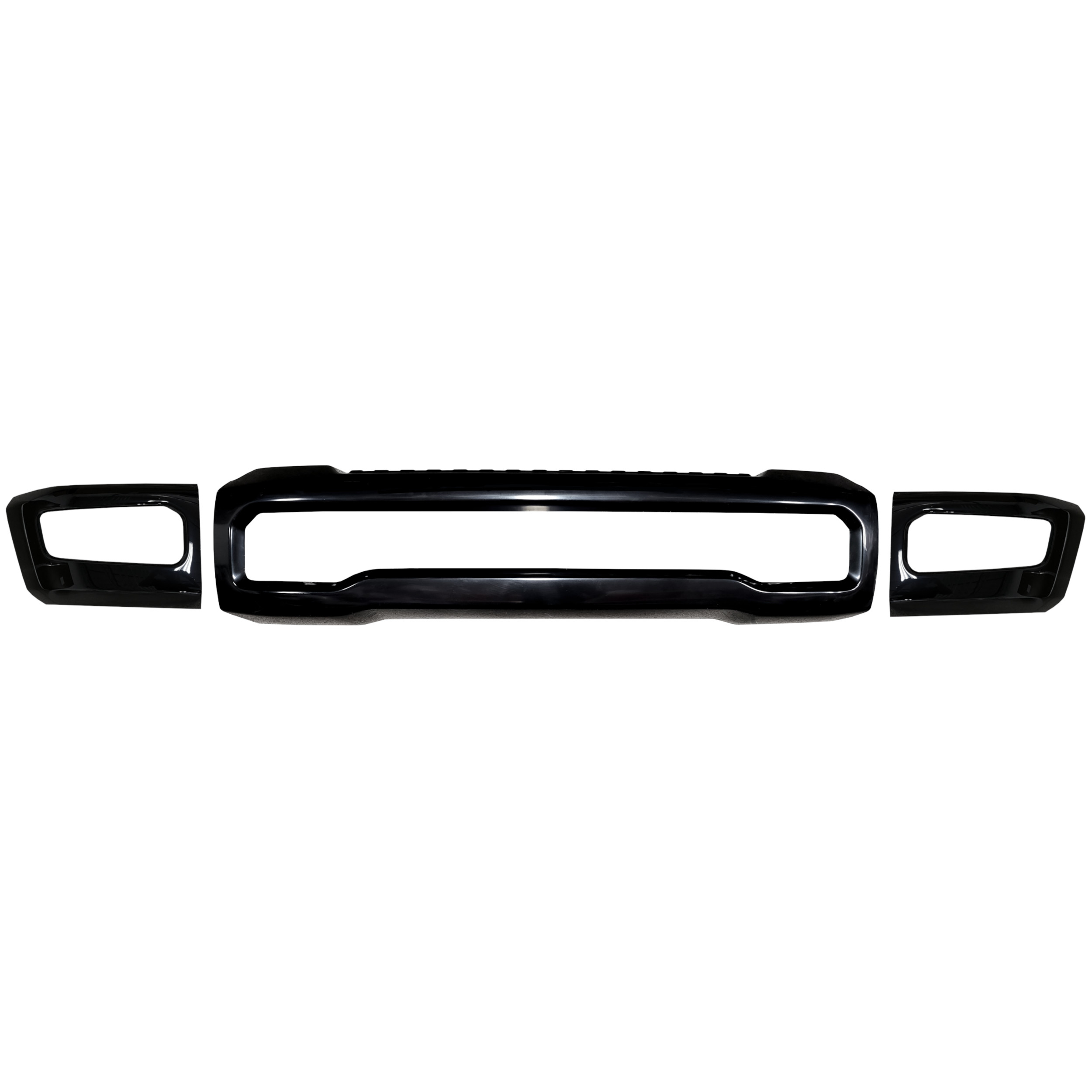 BumperShellz 2023-2024 Ford F-250 Super Duty Front Bumper Cover No Sensors, 3pc, Gloss Black