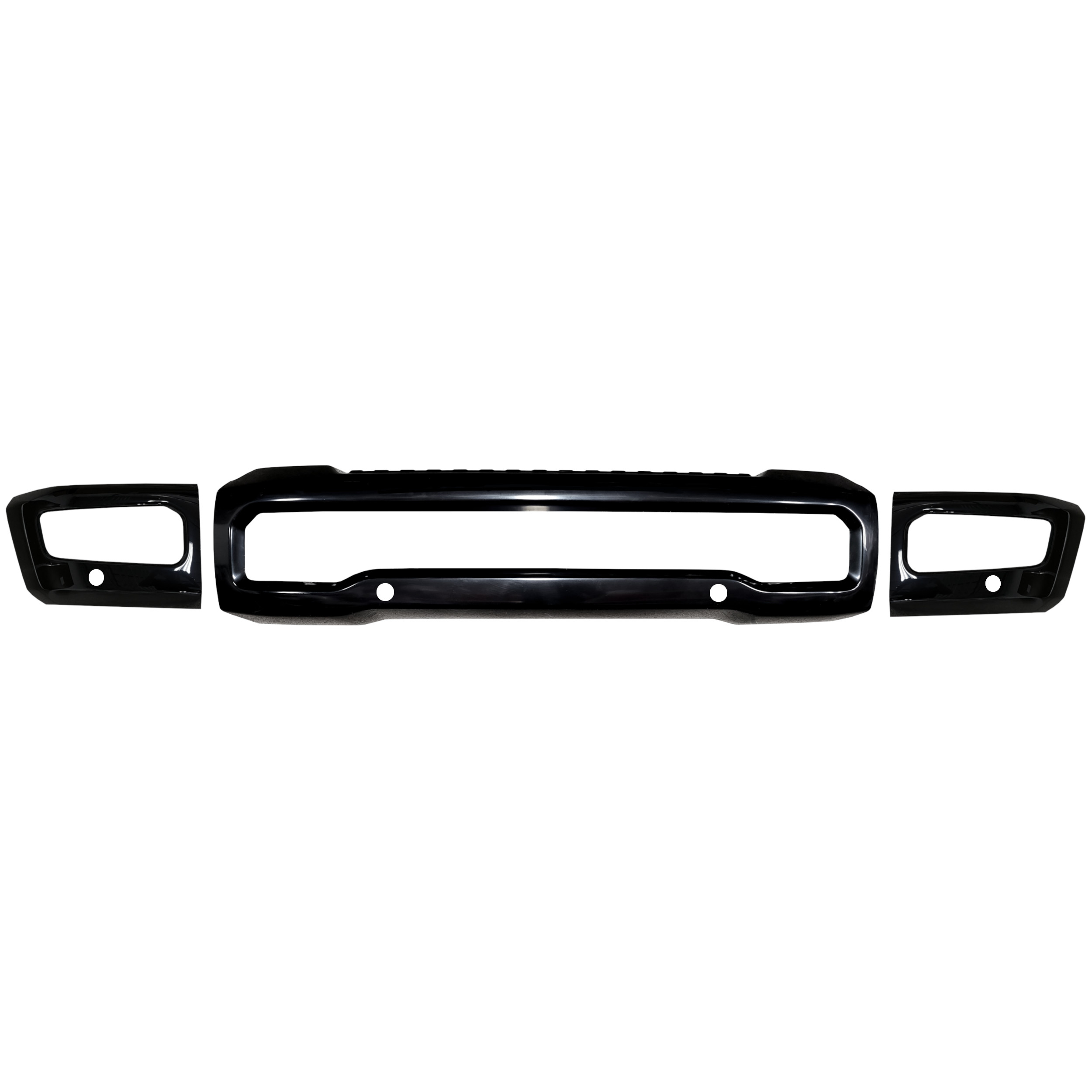 BumperShellz 2023-2024 Ford F-250 Super Duty Front Bumper Cover w/Sensors, 3pc, Gloss Black