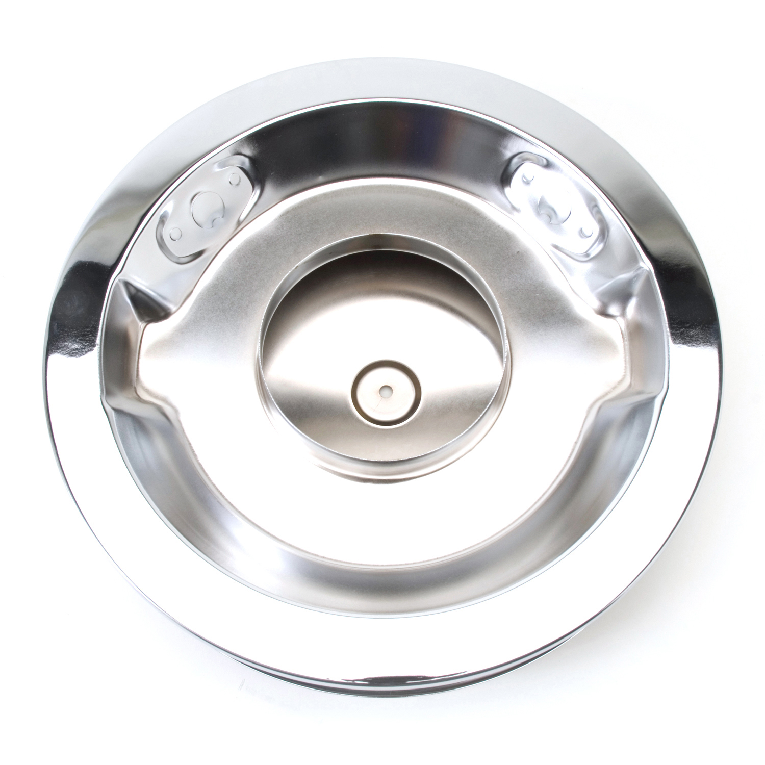Edelbrock 1221 Pro-Flo Chrome 14\" Round Air Cleaner With 3\" Paper Element (Deep Flange)