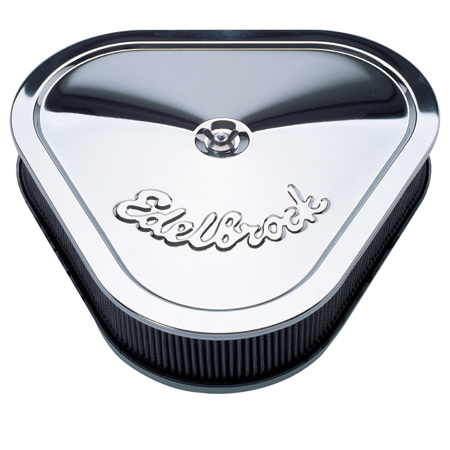Edelbrock 1222 Pro-Flo Chrome Triangular Air Cleaner With 2.5\" Cotton Element