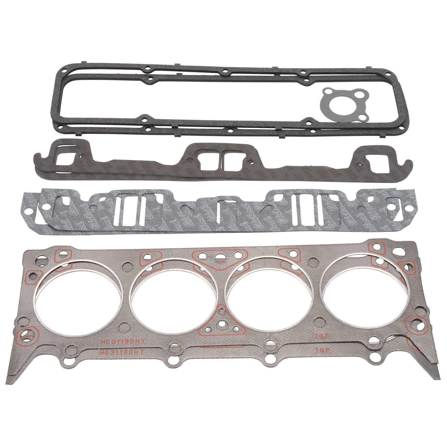 Edelbrock 7372 Engine Gasket Set (Head / Inake / Exhaust / Valve Cover) For AMC/Jeep