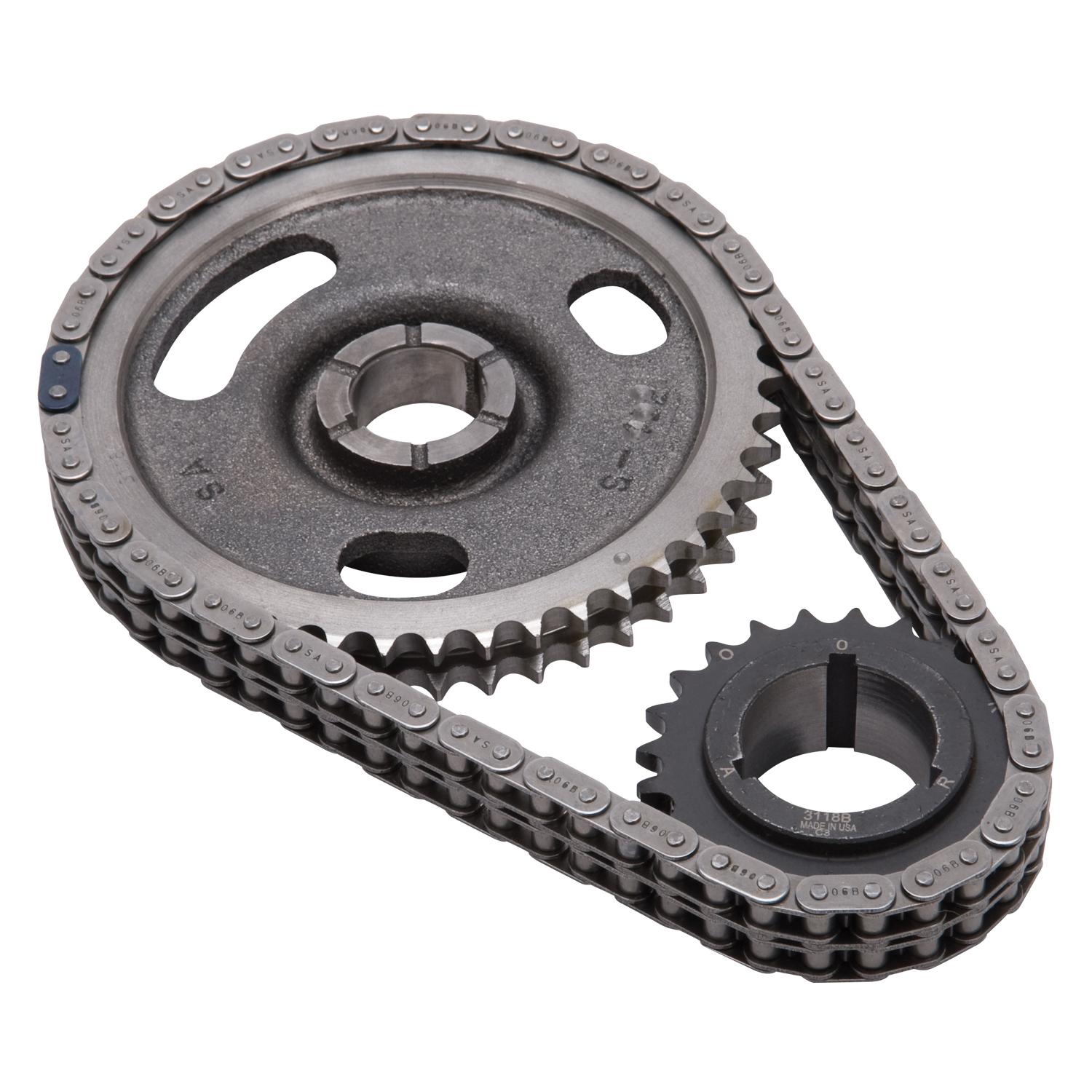 Edelbrock 7818 Performer-Link Adjustable True-Roller Timing Chain Set