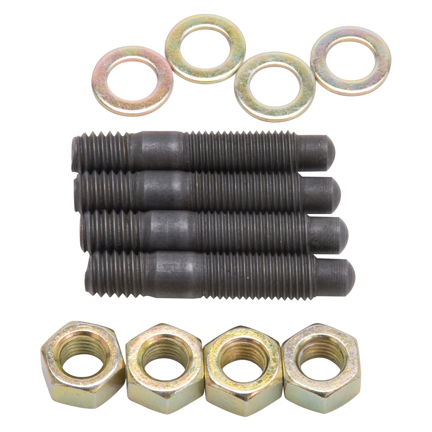 Edelbrock 8056 Bull Nosed Carburetor Stud Kit In Black Oxide Finish