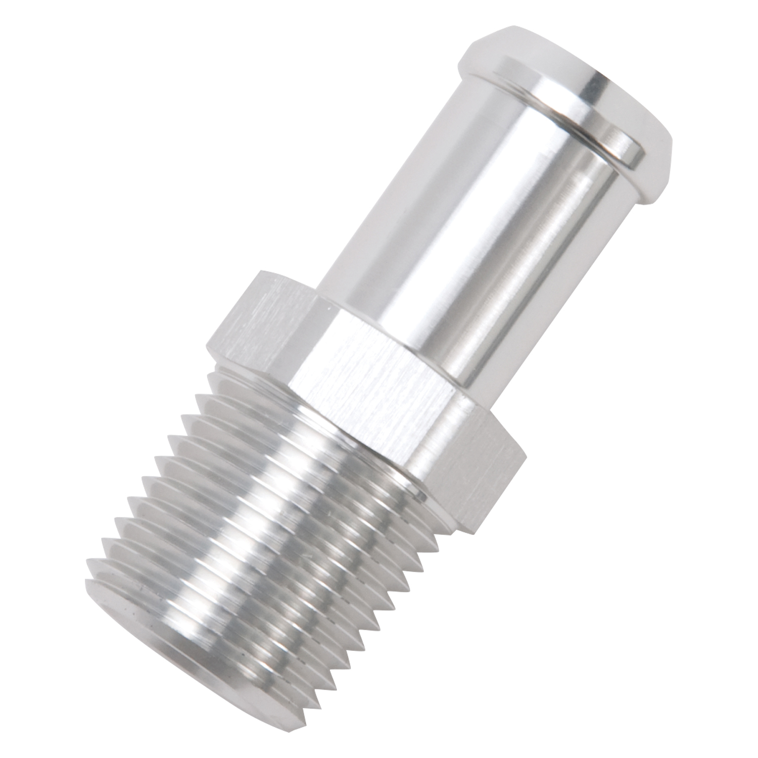 Edelbrock 8160 Heater Hose End Fitting - Straight With 1/2\" NPT And 5/8\" Barb.