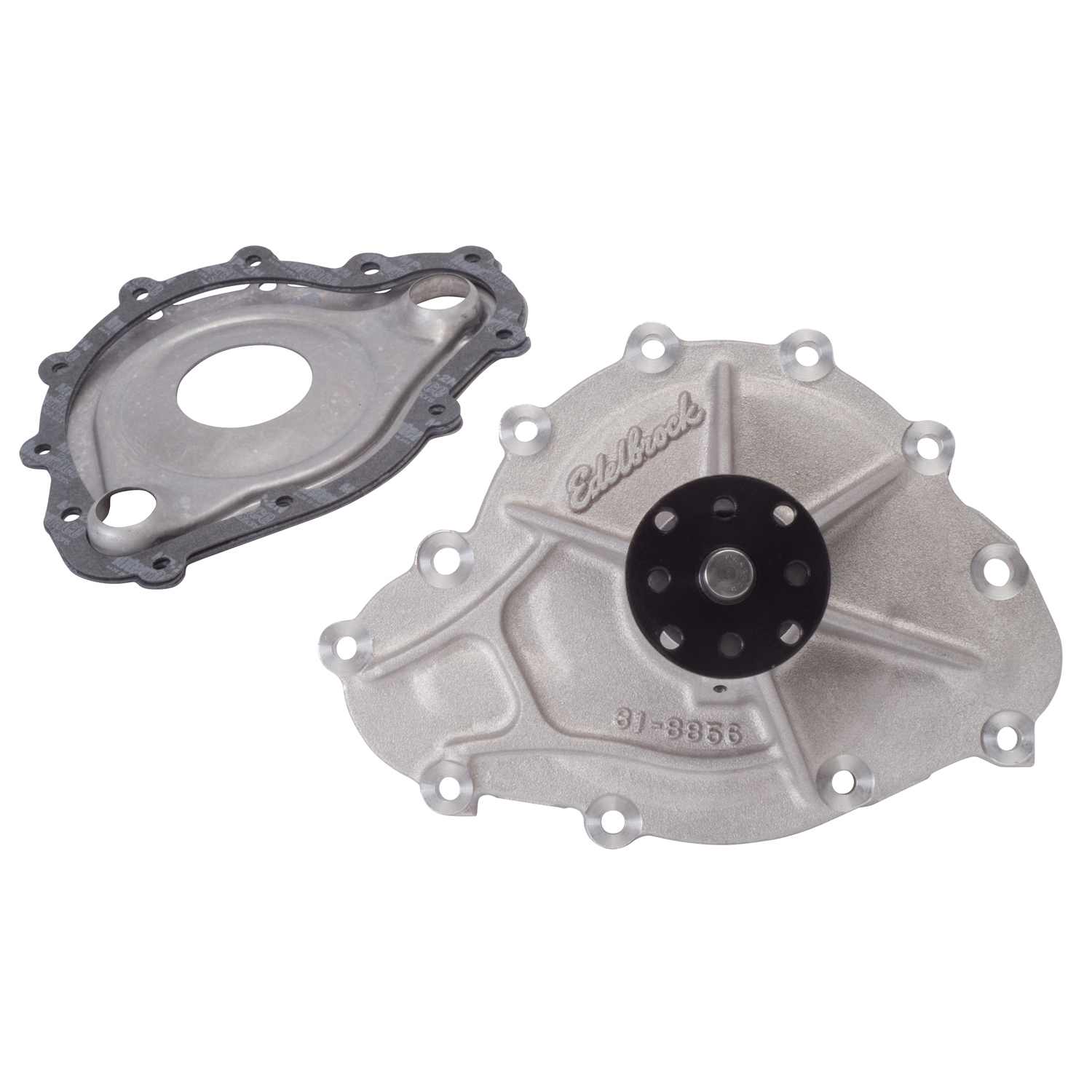 Edelbrock 8856 Water Pump For Pontiac, Standard Rotation In Satin Finish
