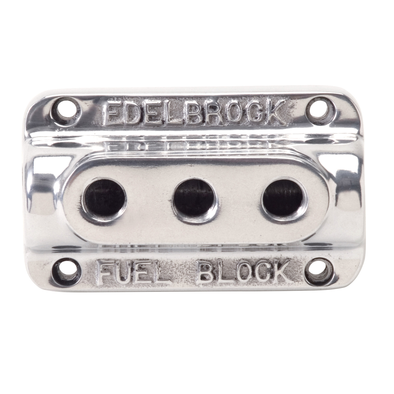 Edelbrock 12851 Polished Triple Outlet Fuel Block Kit