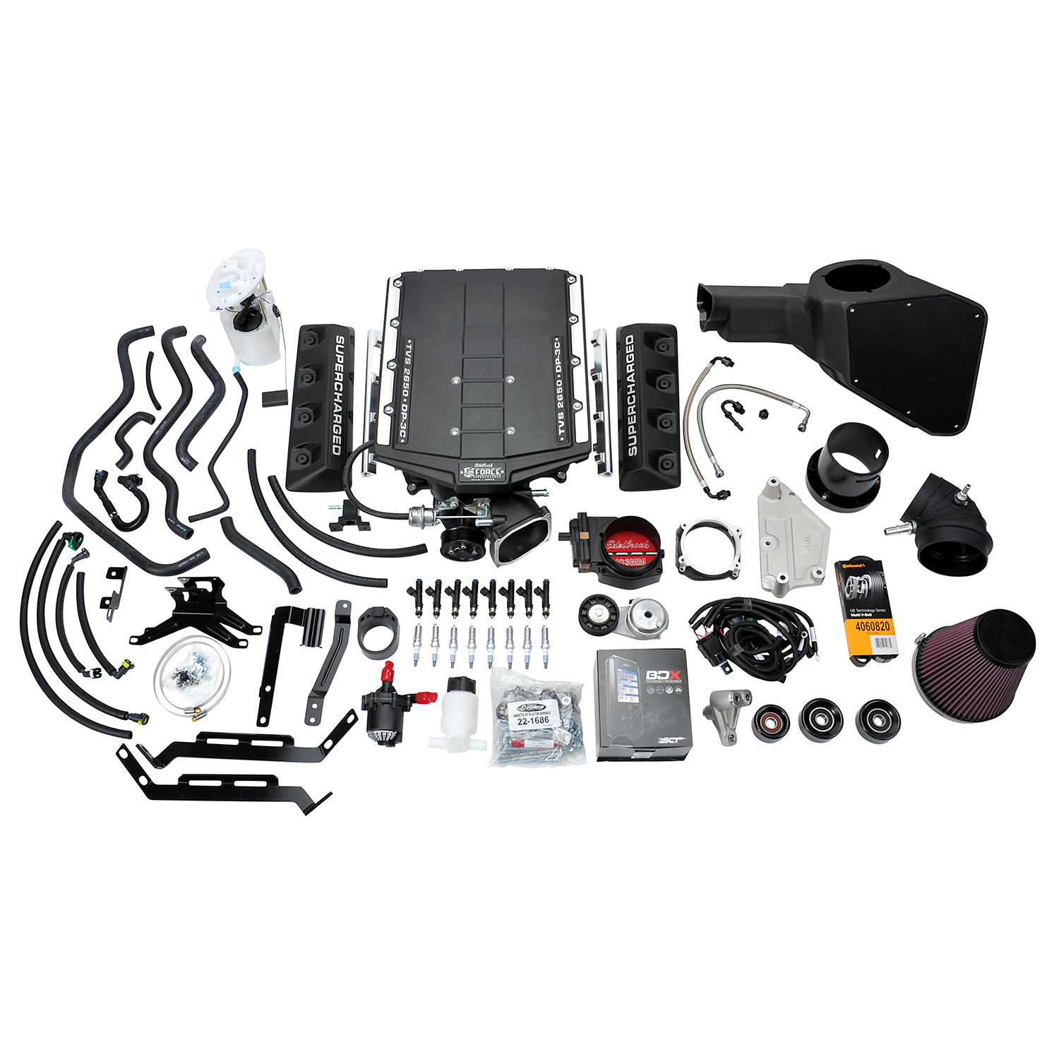 Edelbrock 15839 Supercharger Kit #15839 For 2015-17 Ford Mustang Modular Nose 5.0L V8, Stage 2