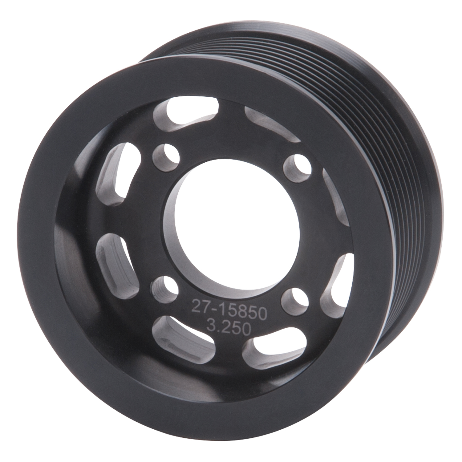 Edelbrock 15850 3.25\" 10-Rib E-Force S/C Pulley In Black Finish For Enforcer Systems
