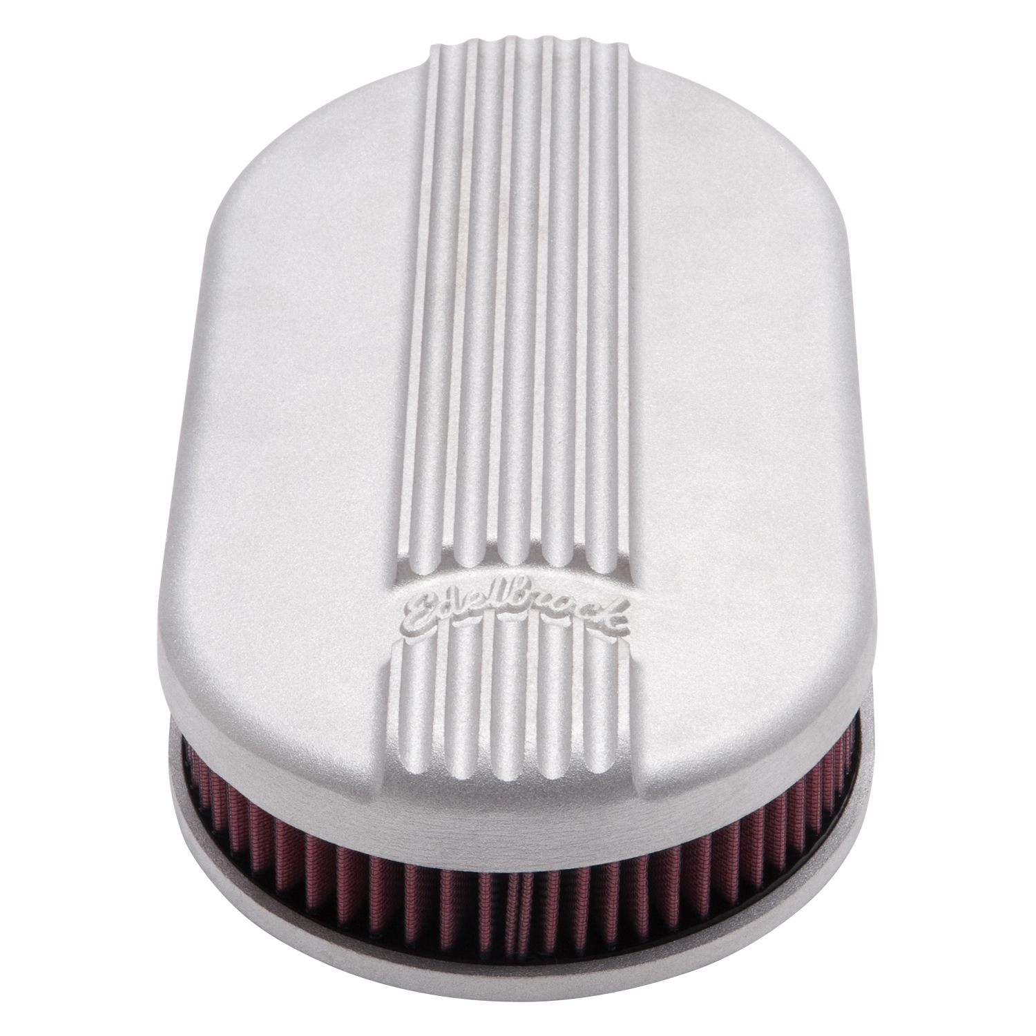 Edelbrock 41159 Classic Series Satin Small Oval Cast Air Cleaner For Single 4-bbl Carb