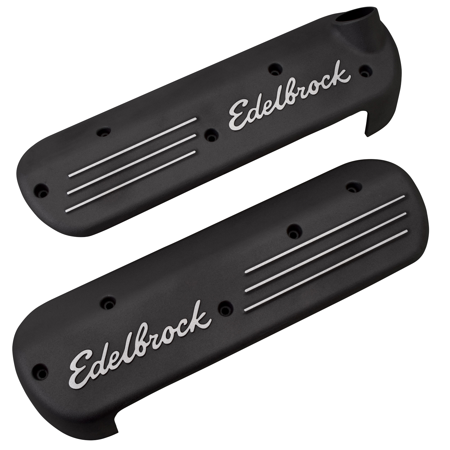 Edelbrock 41183 LS Series Coil Covers In Black Finish (3-3/8\" Overall Height)