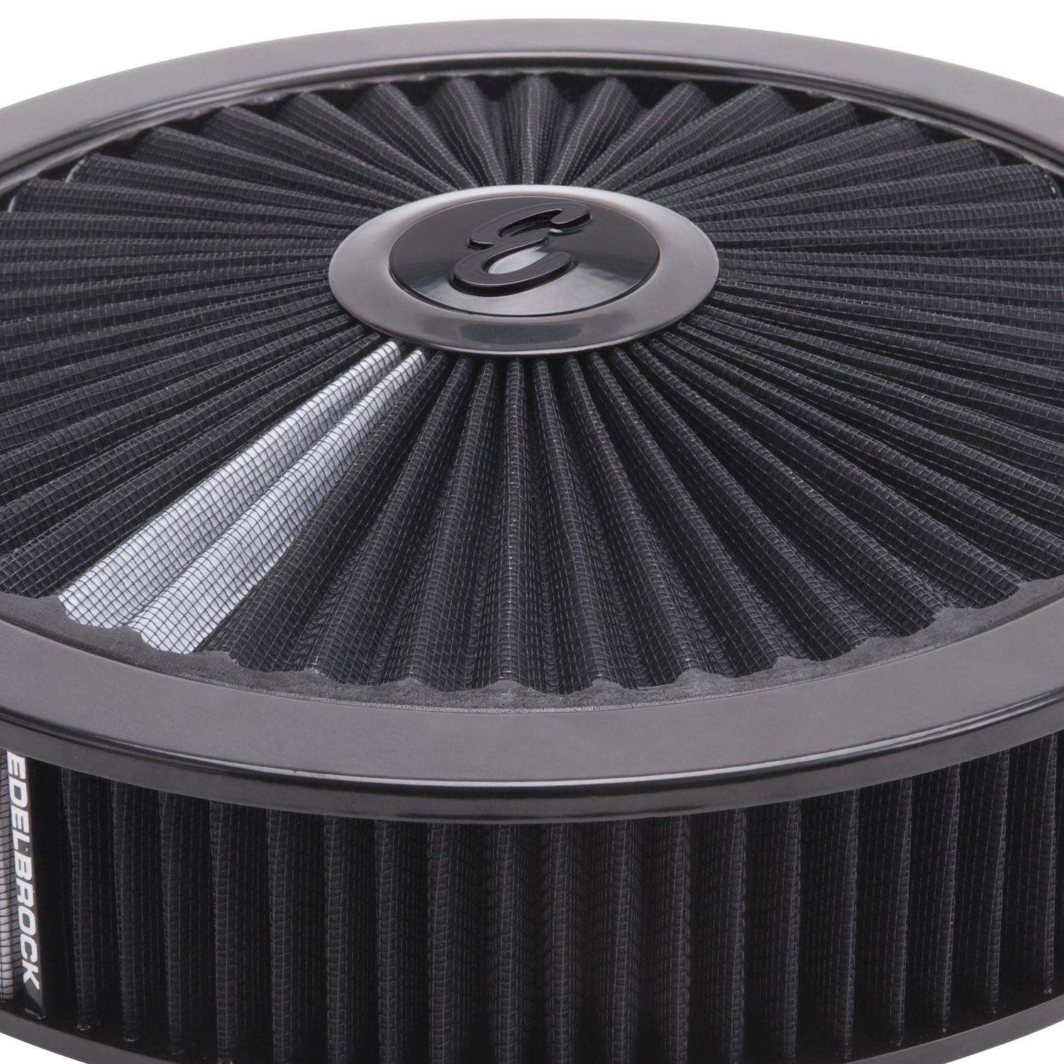 Edelbrock 43662 Pro-Flo Black Round 14\" Air Cleaner With 3\" Pro-Flo Element (Black)